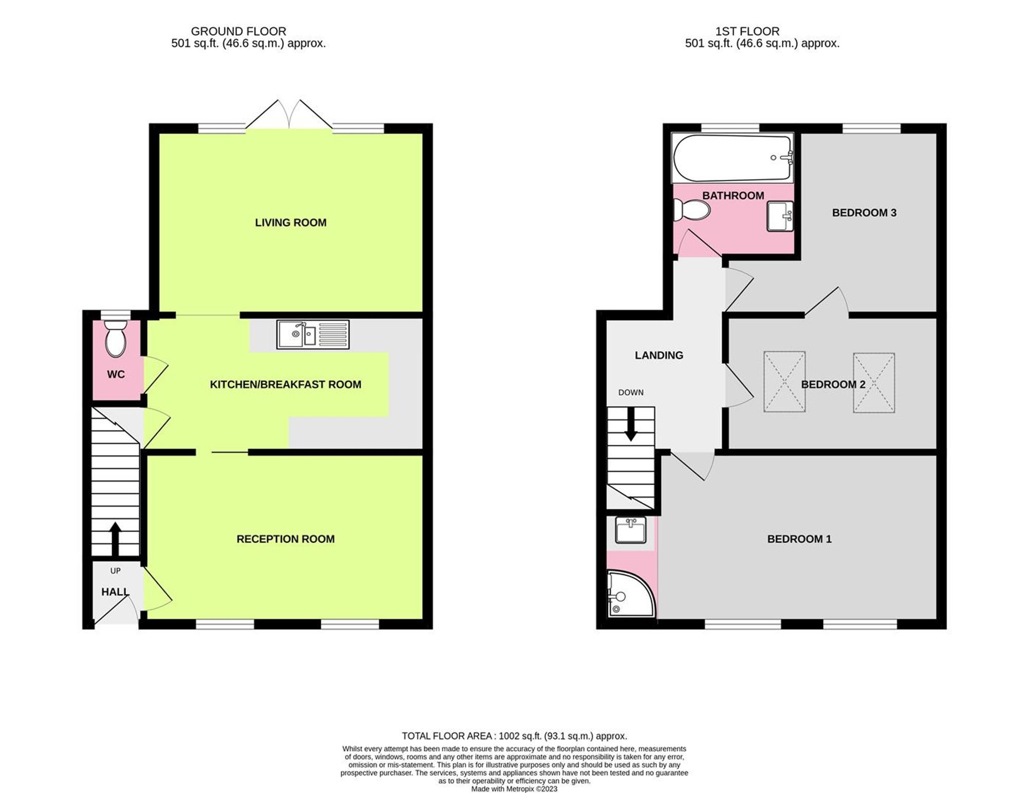 Floor Plan | House | 46 Roundstone Drive, East Preston, Littlehampton, BN16 1EP | Sold - Subject to Contract