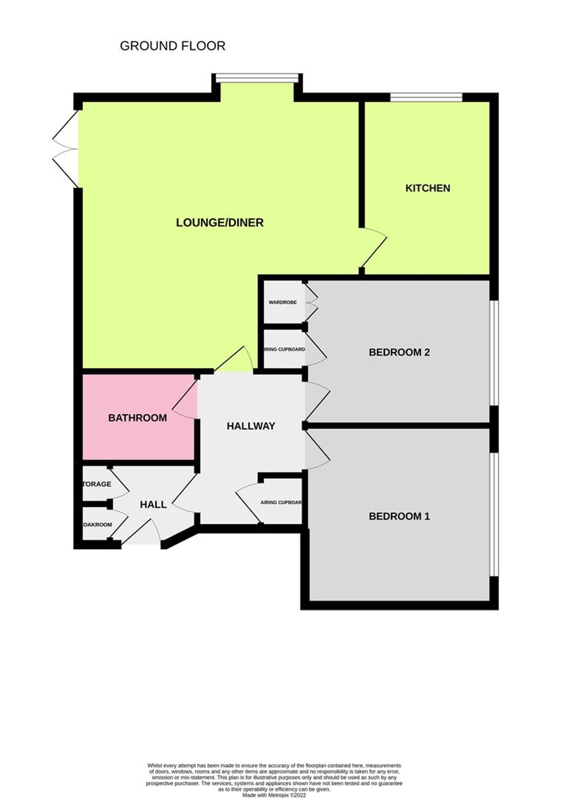 Floor Plan | Apartment | Flat 22, Redcotts St. Botolphs Road, Worthing, BN11 4JW | To Let