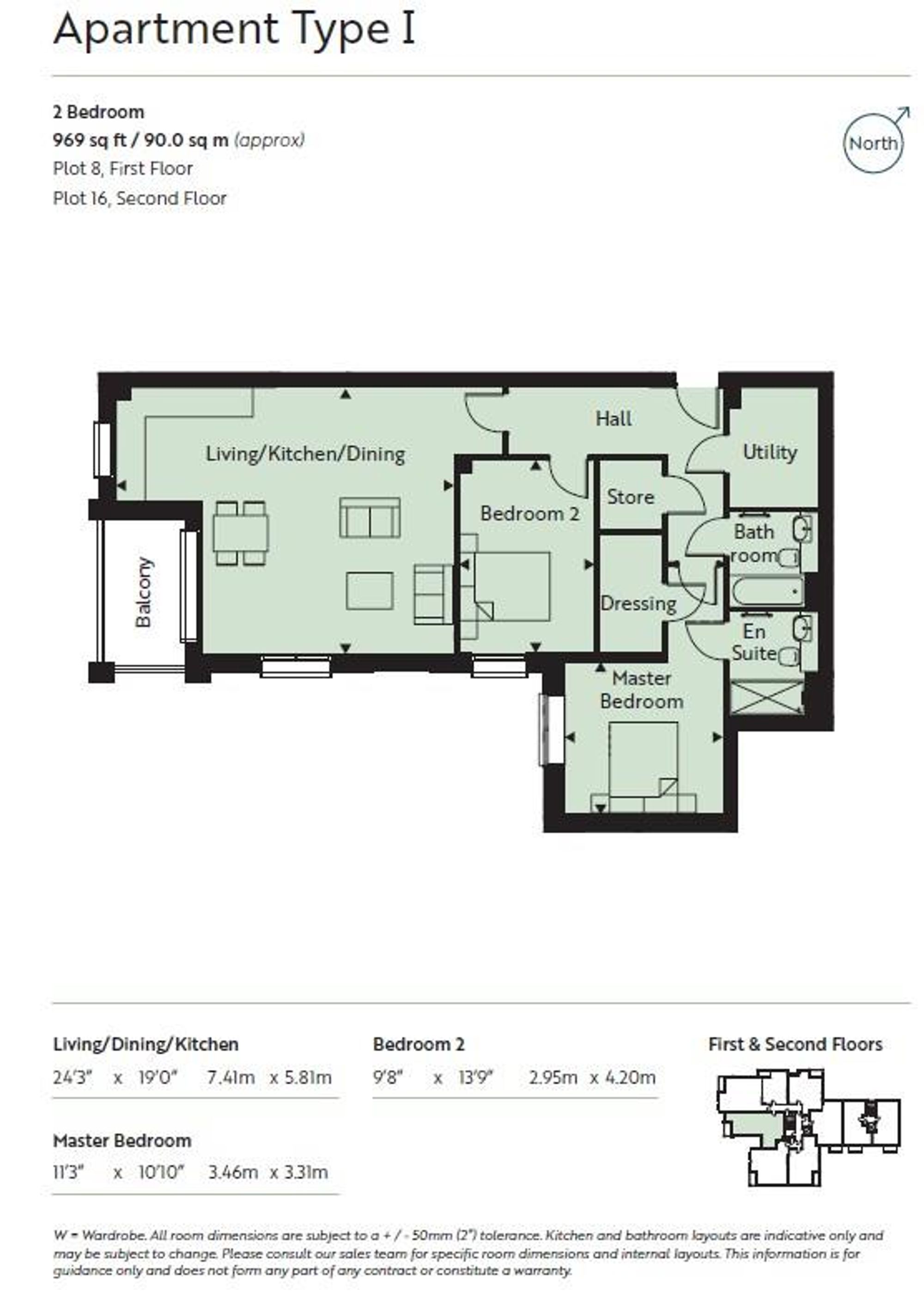 Floor Plan | Flat | Flat 8, Lindfield Place, 18 Farncombe Road, Worthing, BN11 2FQ | For Sale