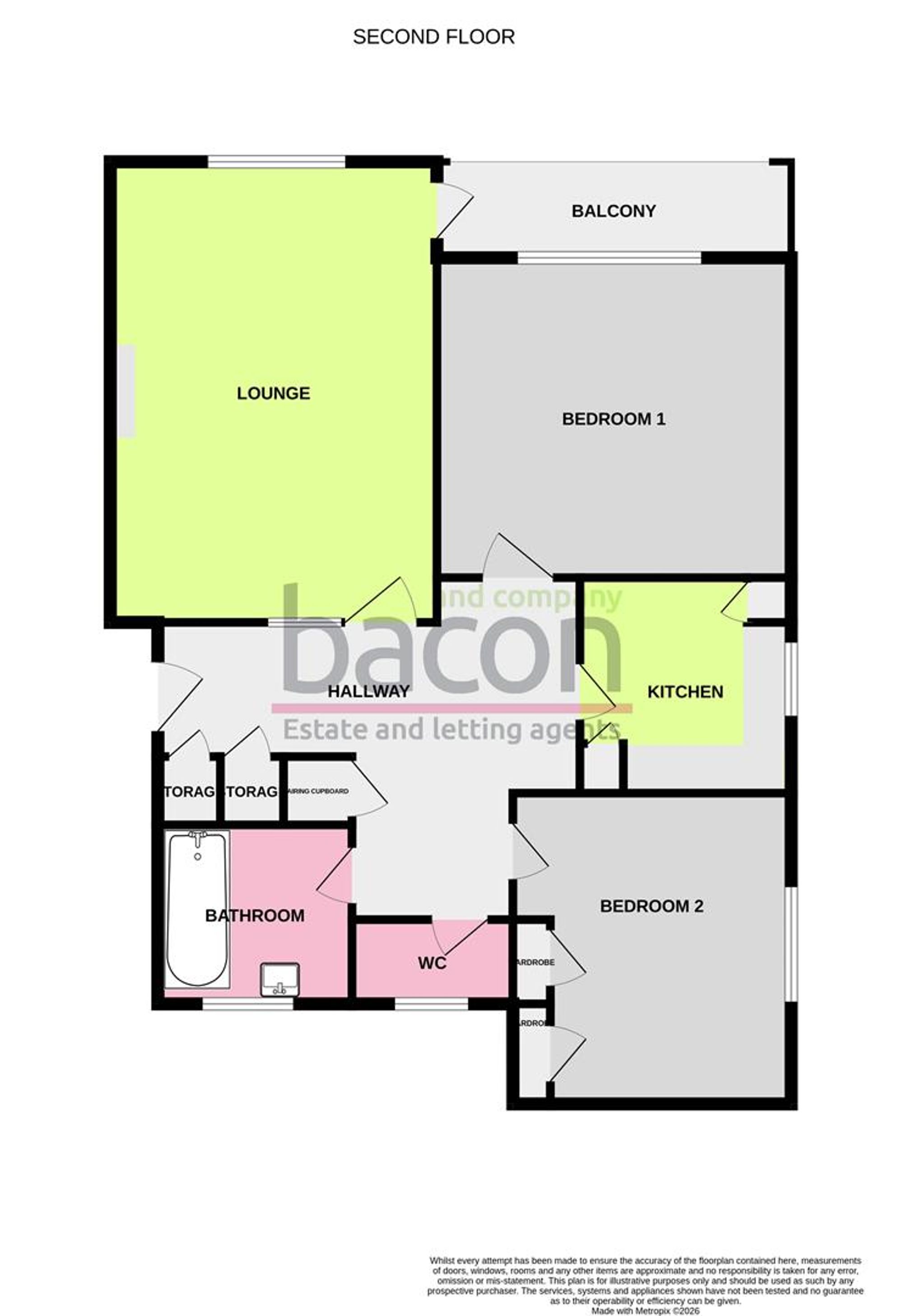 Floor Plan | Apartment | Flat 11, Wallace Court Wallace Avenue, Worthing, BN11 5QB | For Sale
