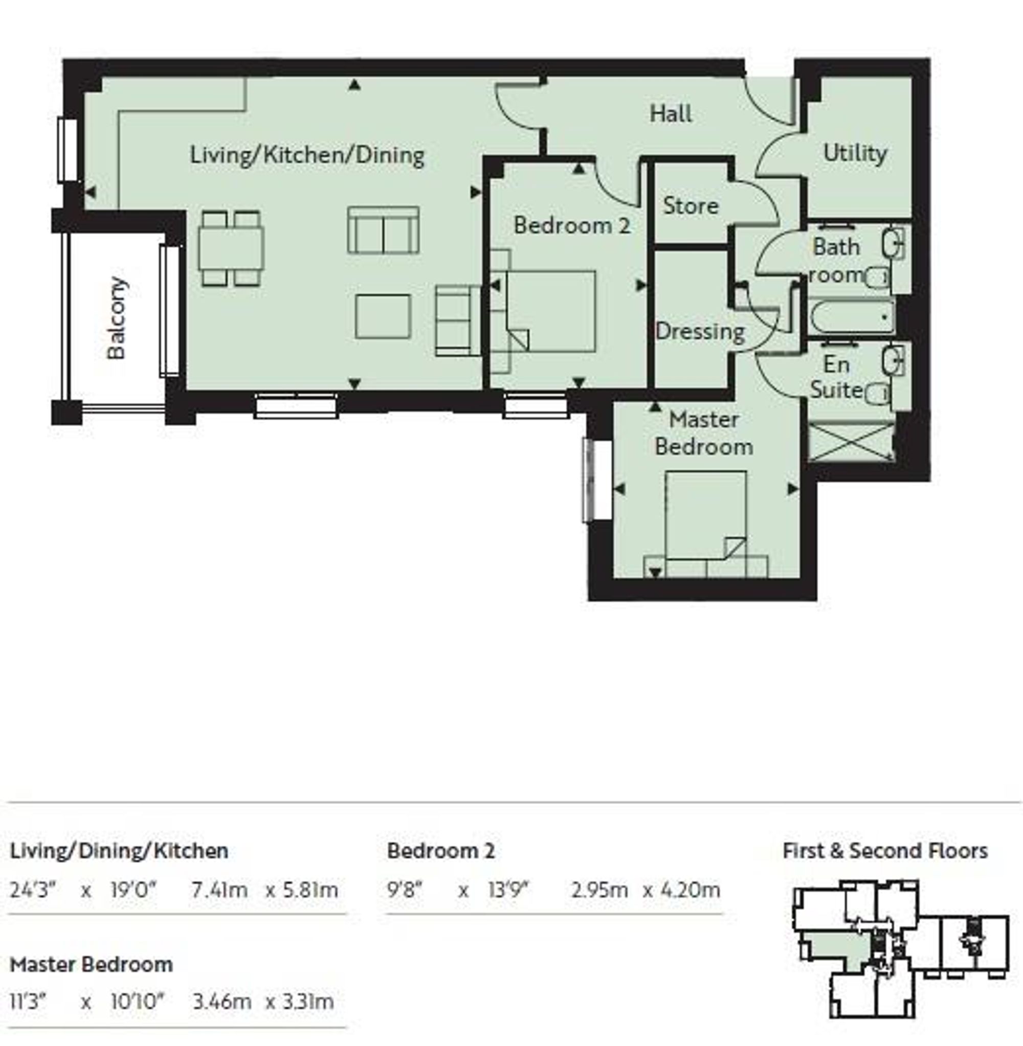 Floor Plan | Other | Flat 35 Lindfield Place, Worthing, BN11 2FQ | For Sale