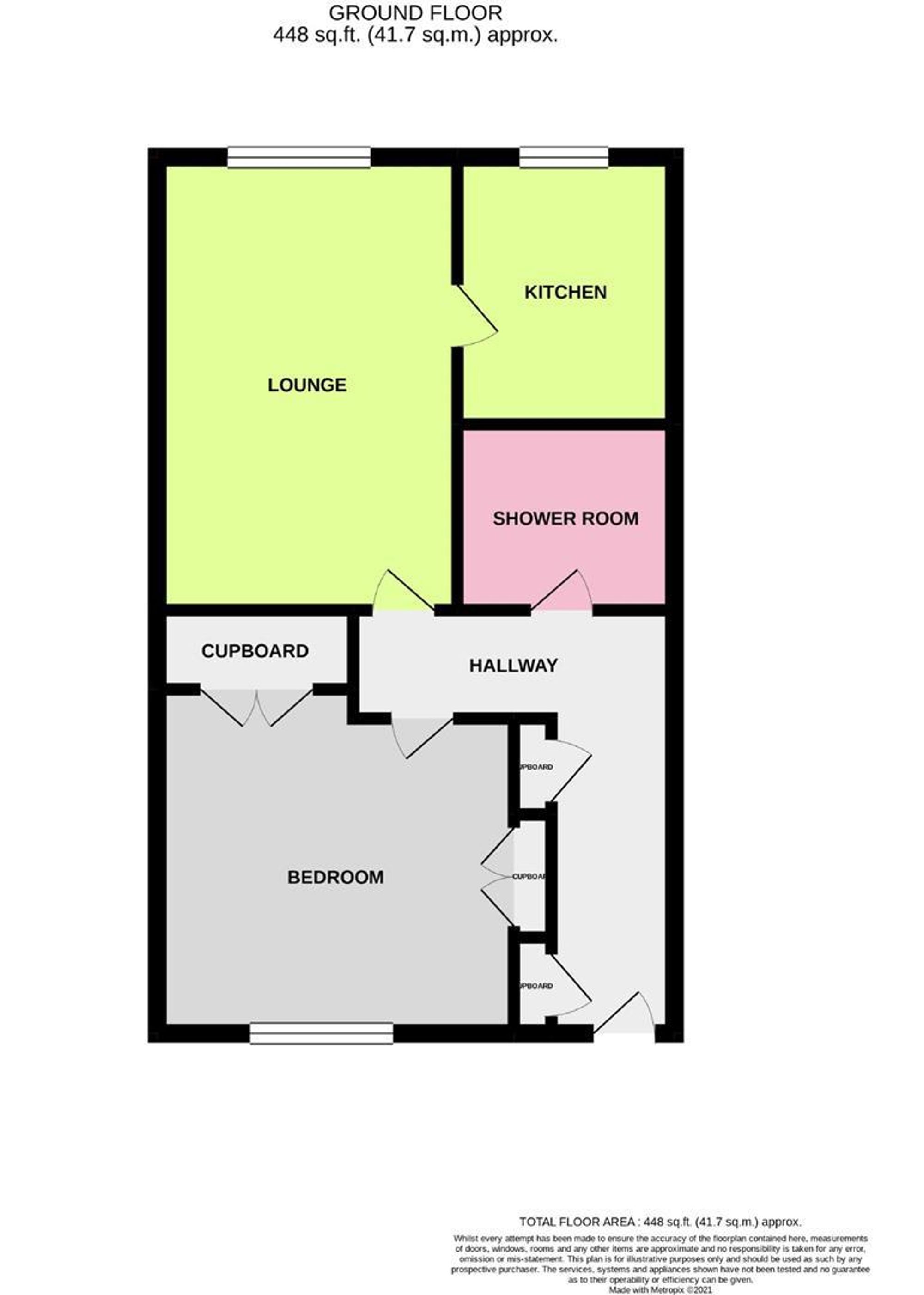 Floor Plan | Retirement Property | Flat 4, The Cloisters, 2 Carnegie Road, Worthing, BN14 7BF | For Sale