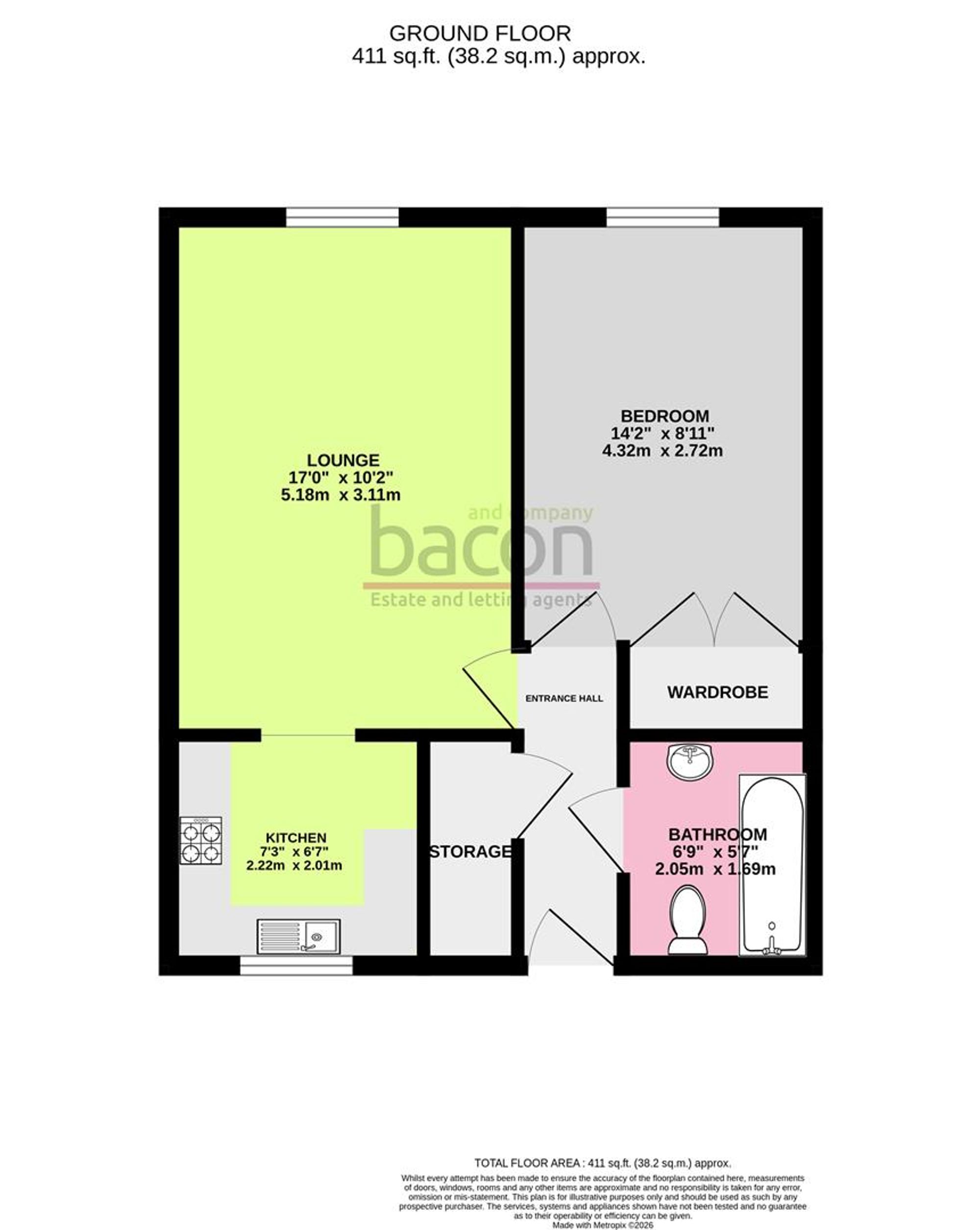 Floor Plan | Apartment | Flat 6, Mortimer House, 77 Penfold Road, Worthing, BN14 8PG | Sold - Subject to Contract