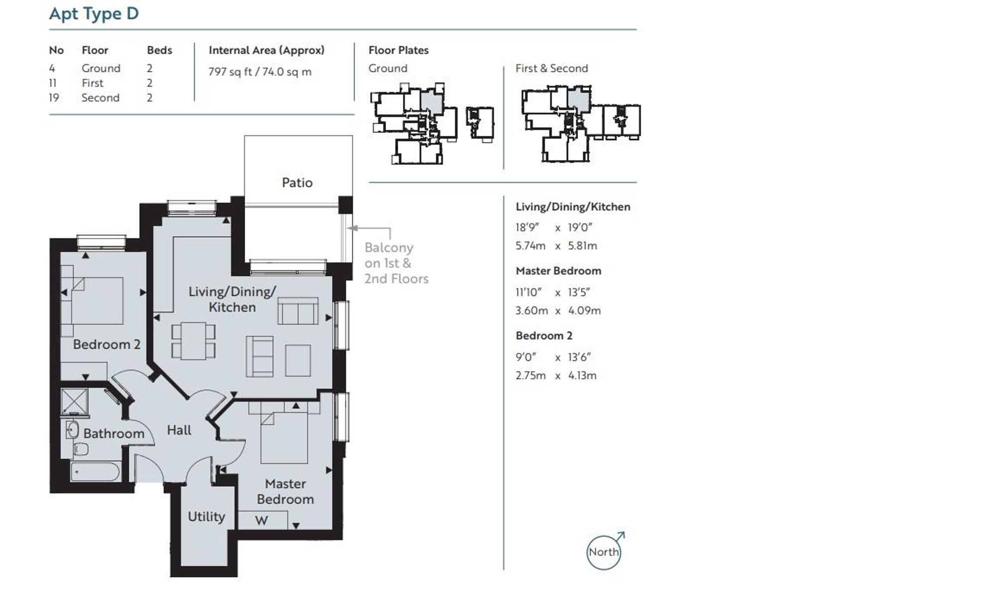Floor Plan | Apartment | Flat 11, Lindfield Place, 18 Farncombe Road, Worthing, BN11 2FQ | For Sale