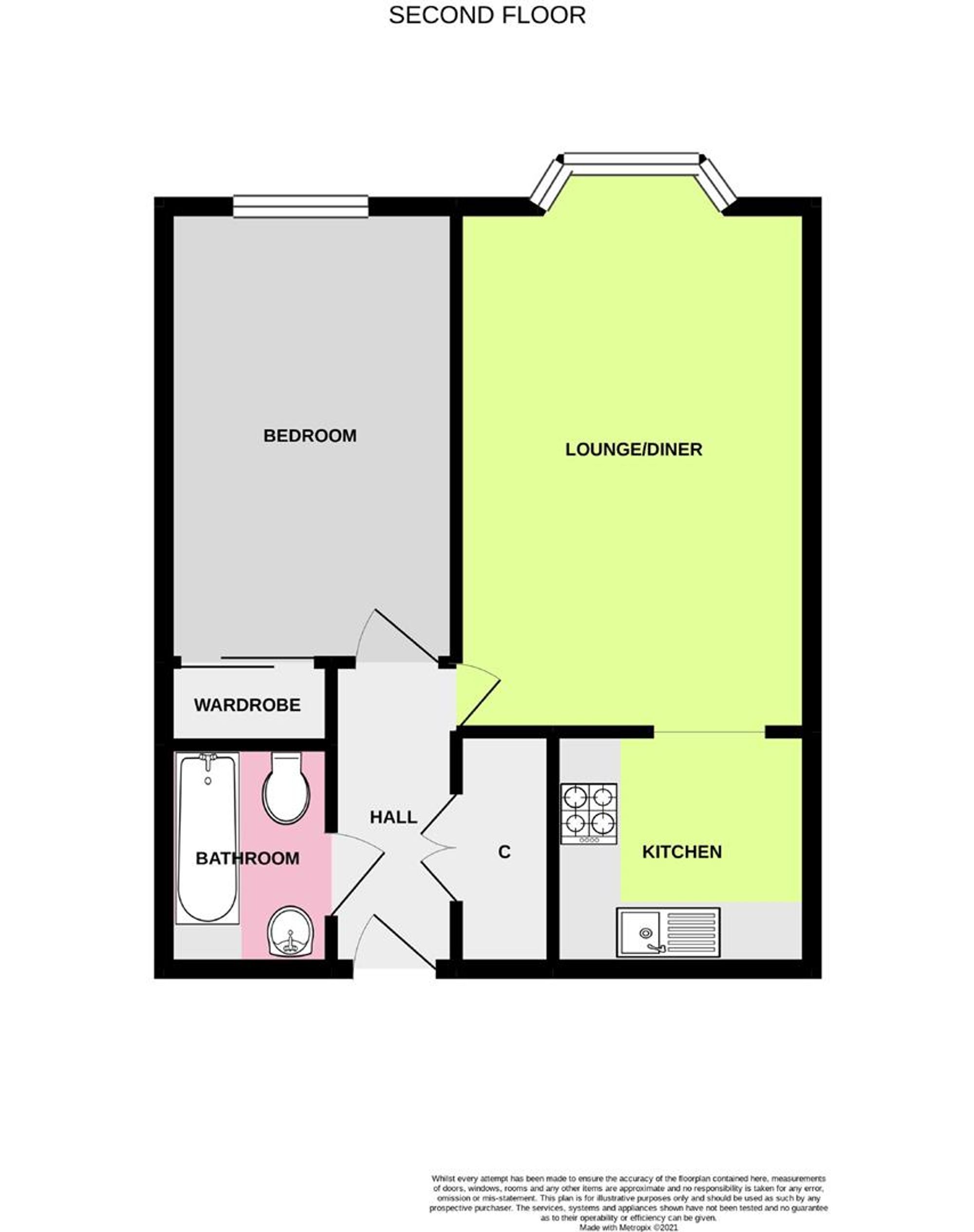 Floor Plan | Other | Flat 214, Kings Hall Park Road, Worthing, BN11 2BS | Sold - Subject to Contract