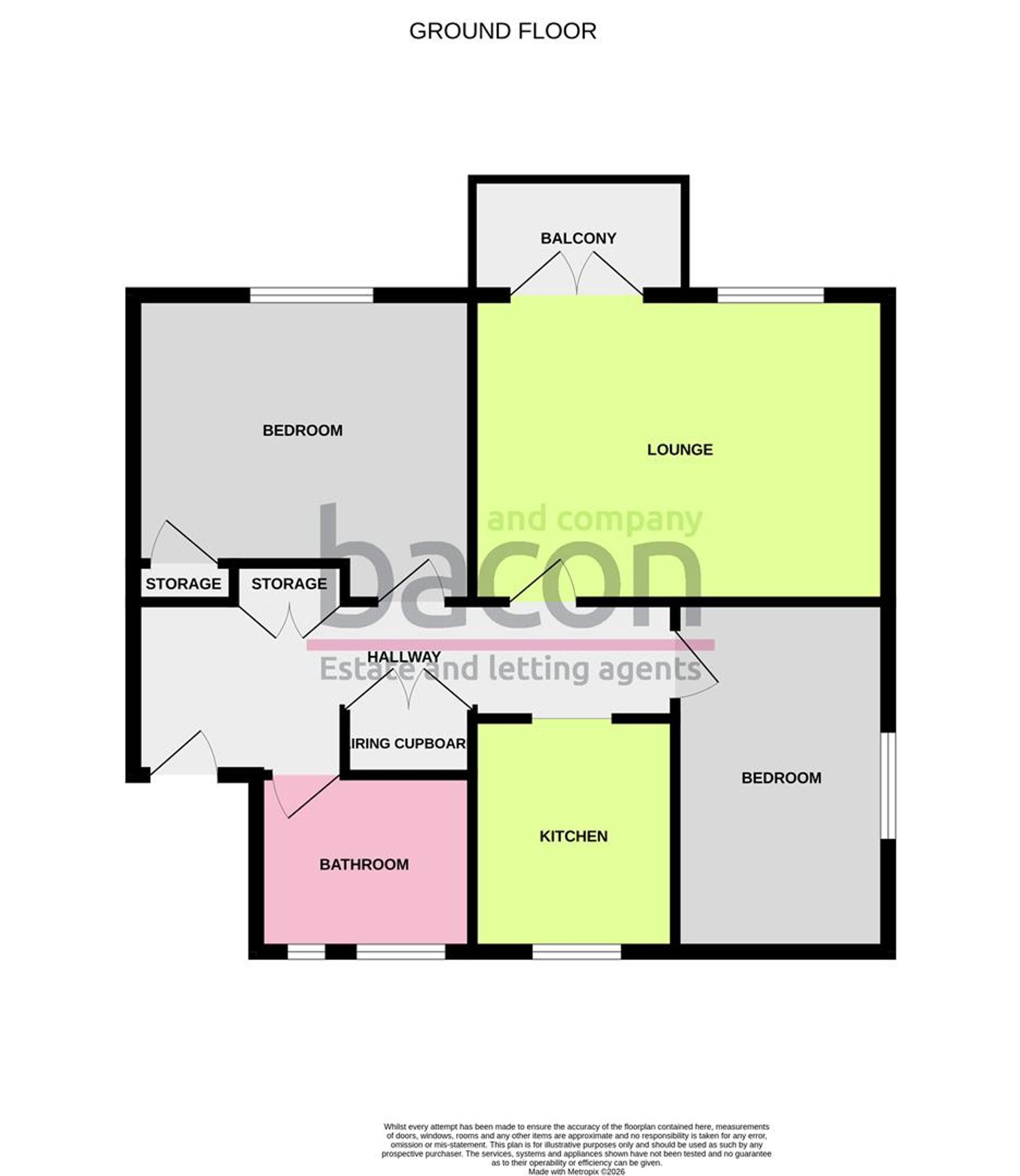 Floor Plan | Apartment | 43 Sunningdale Court Jupps Lane, Goring-By-Sea, Worthing, BN12 4TU | For Sale