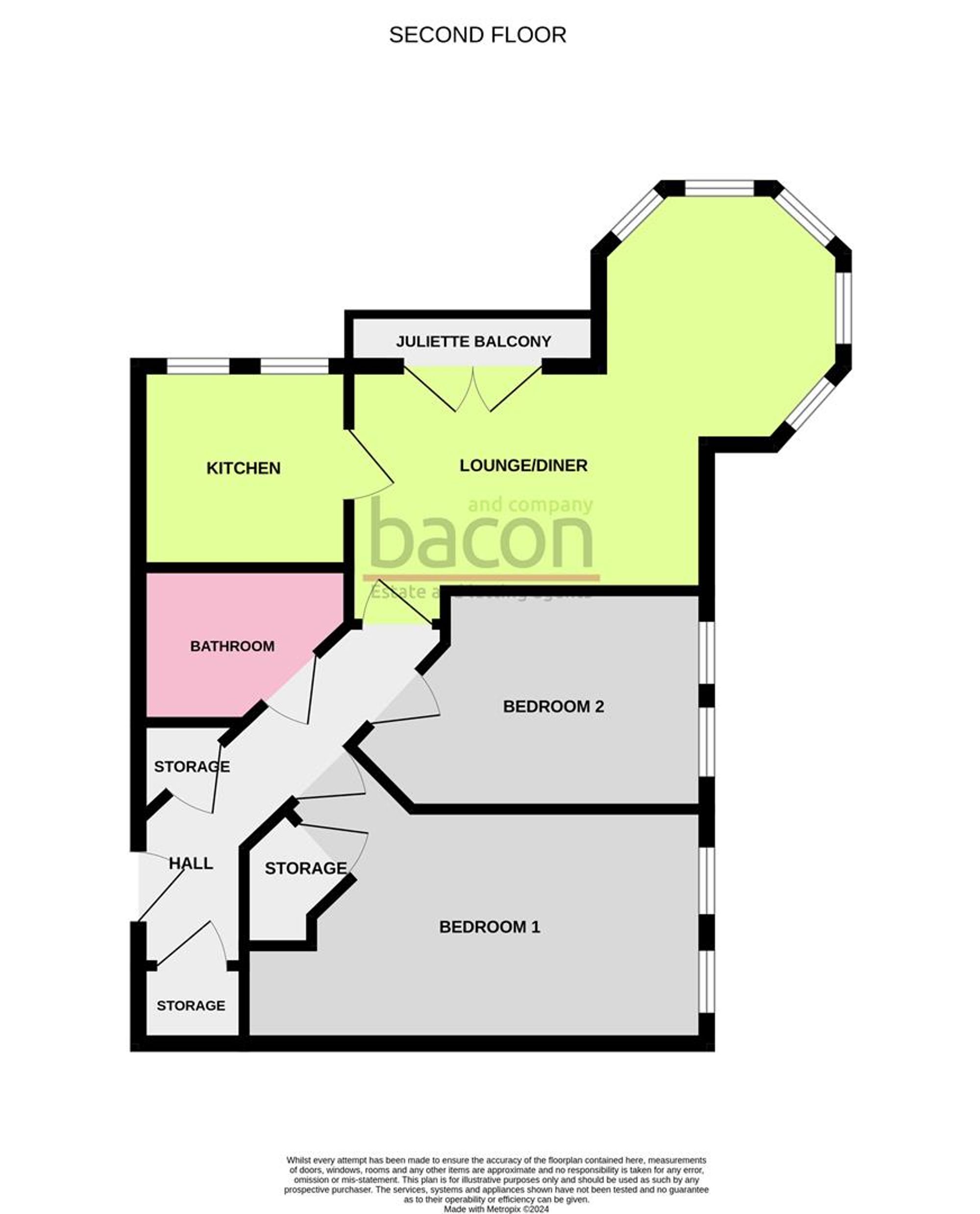Floor Plan | Other | Flat 21, Pegasus Court Shelley Road, Worthing, BN11 4TH | Sold - Subject to Contract
