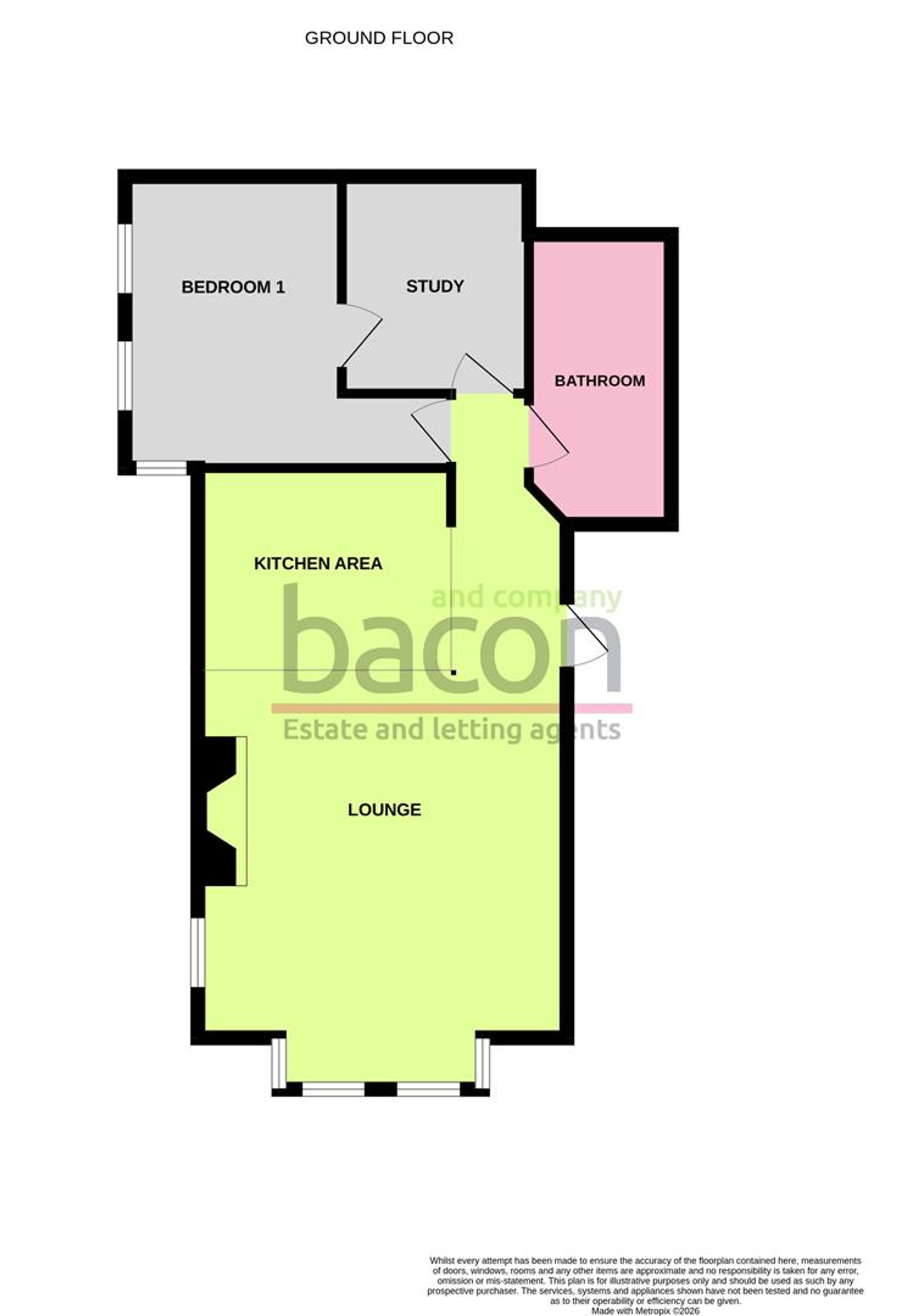 Floor Plan | Flat | Flat 1, 67 Downview Road, Worthing, BN11 4QY | For Sale