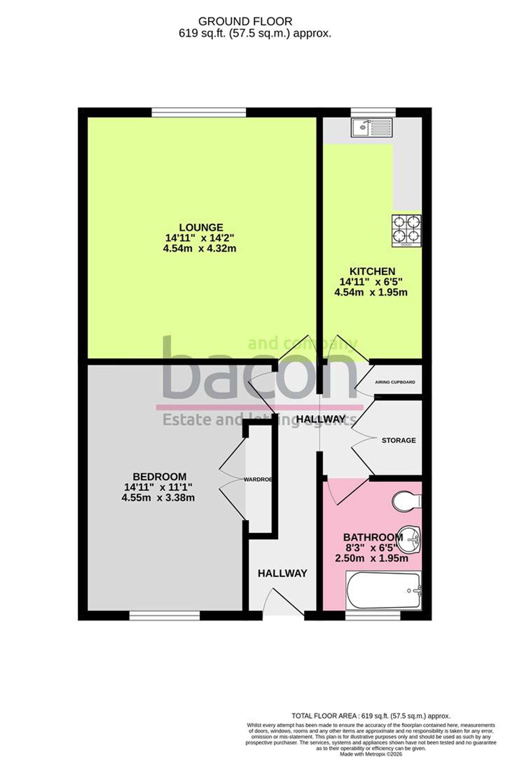 Floor Plan | Apartment | Flat 6, Old Coach House Belsize Close, Worthing, BN11 4RF | Sold - Subject to Contract