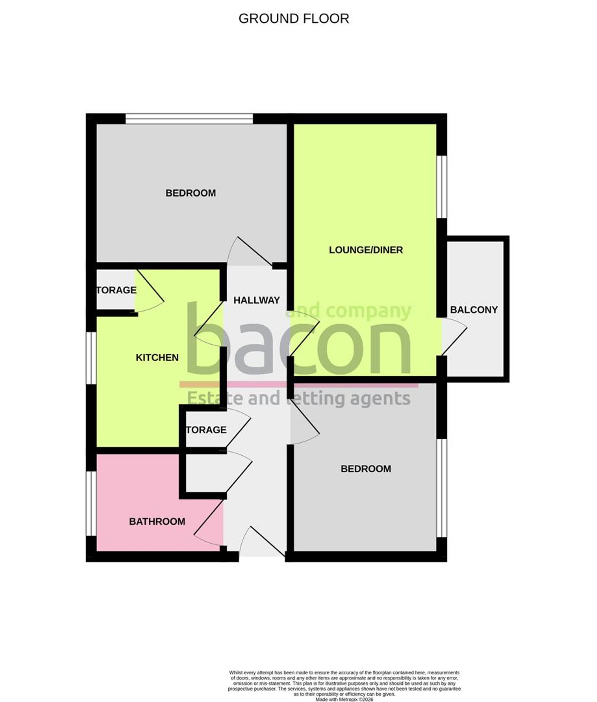 Floor Plan | Apartment | 15 Sunningdale Court Jupps Lane, Goring-By-Sea, Worthing, BN12 4TU | Sold - Subject to Contract