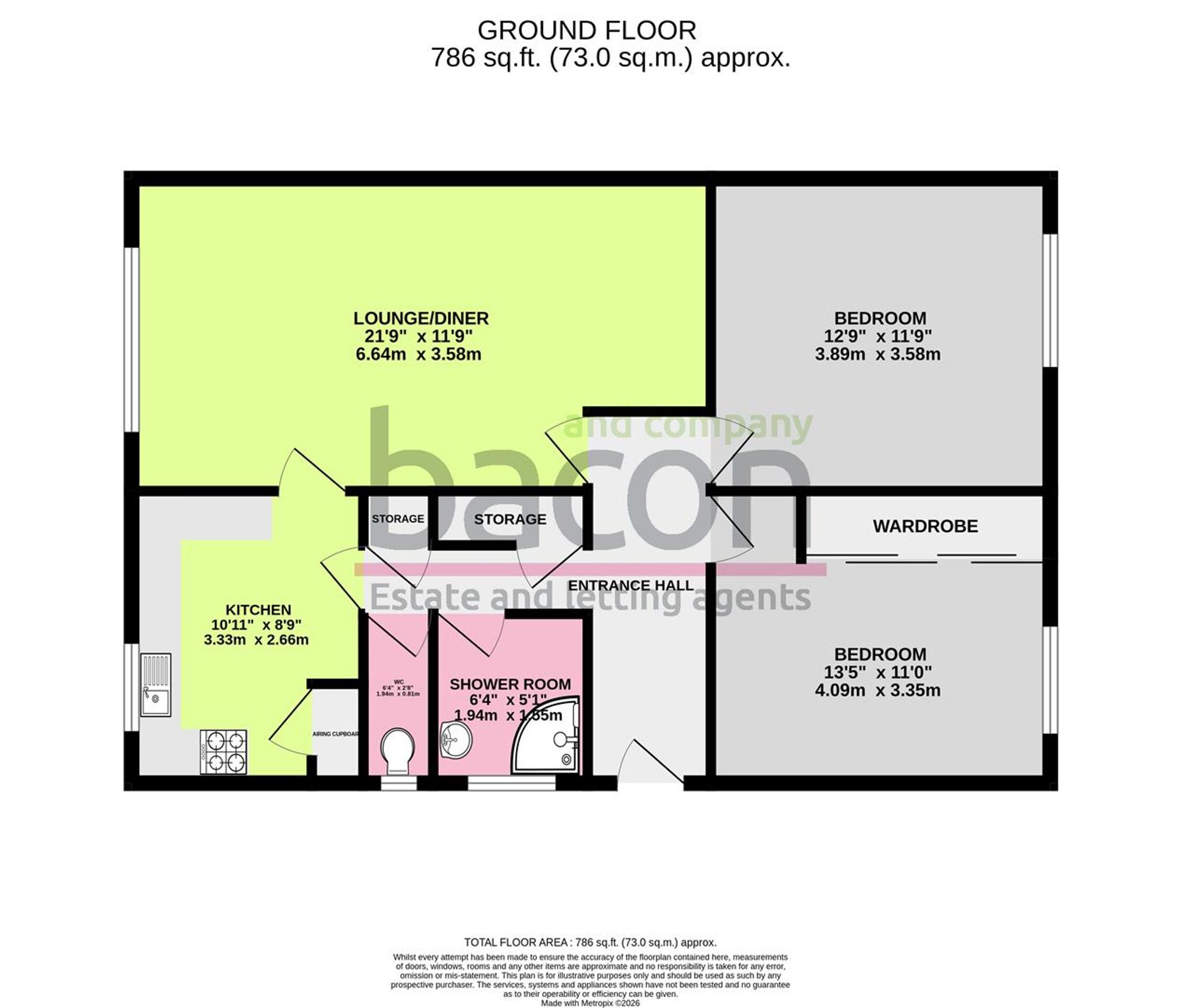 Floor Plan | Apartment | 18 Warner Road, Worthing, BN14 8DP | Sold - Subject to Contract