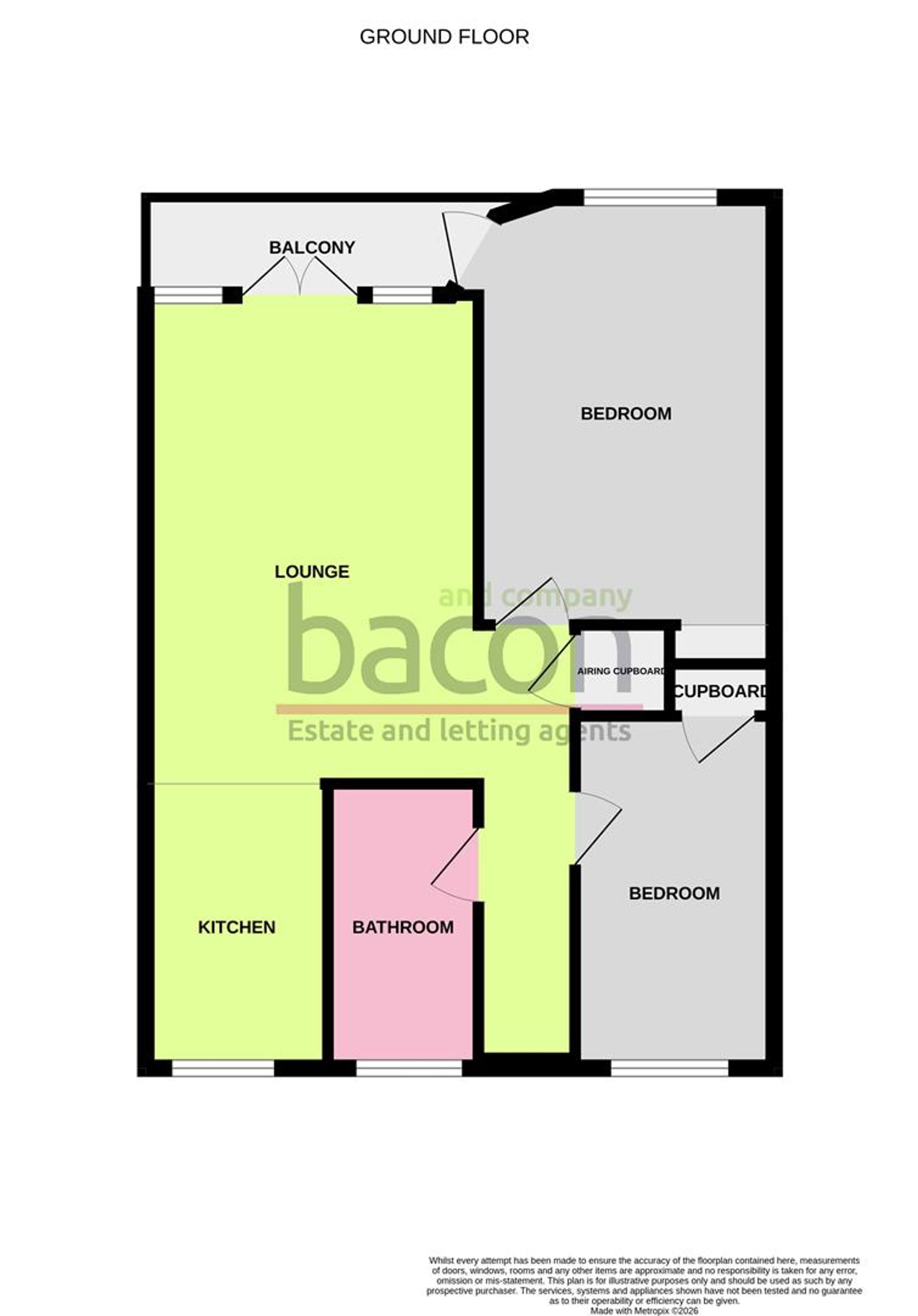 Floor Plan | Apartment | Flat 58, Stoke Abbott Court Stoke Abbott Road, Worthing, BN11 1HJ | Sold - Subject to Contract
