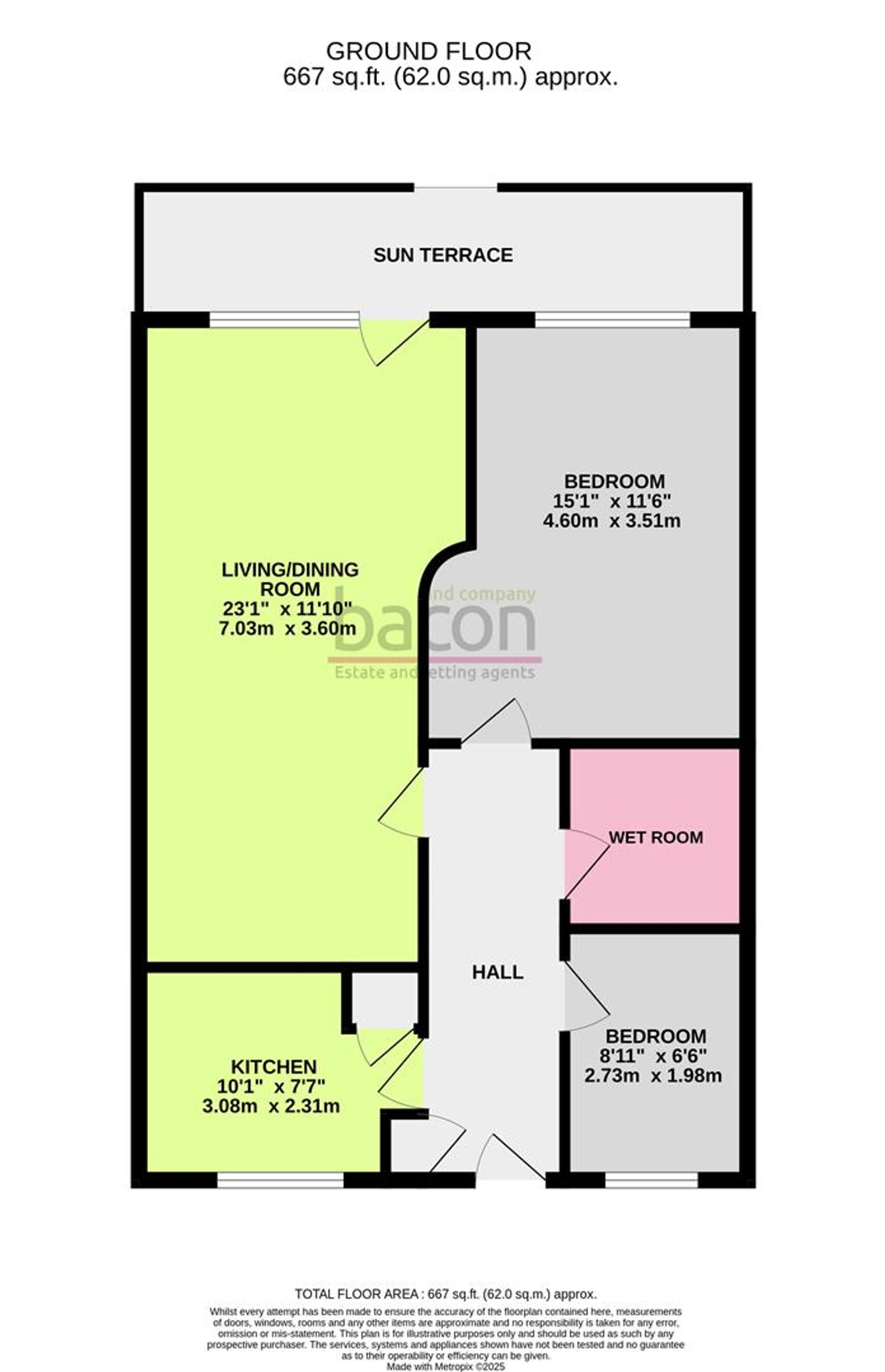 Floor Plan | Apartment | 5 East Lodge Brighton Road, Lancing, BN15 8BQ | Sold - Subject to Contract