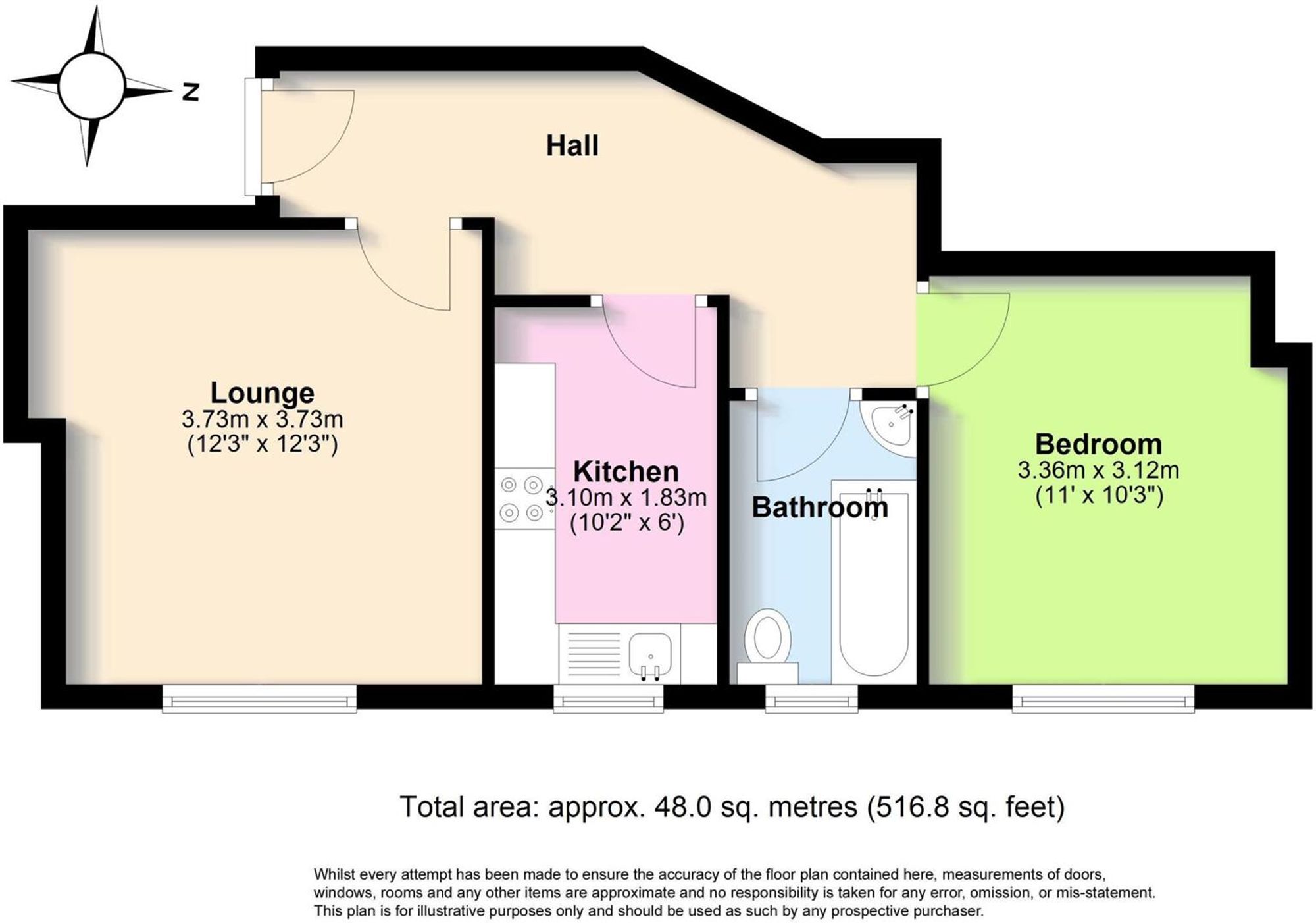 Floor Plan | Other | Flat 4, 24 West Avenue, Worthing, BN11 5LU | For Sale