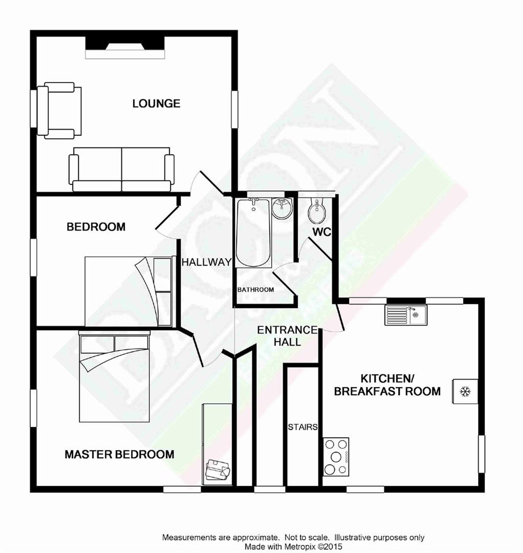 Floor Plan | Flat | Flat 2, 1 St. Wilfreds Road, Worthing, BN14 8BA | For Sale