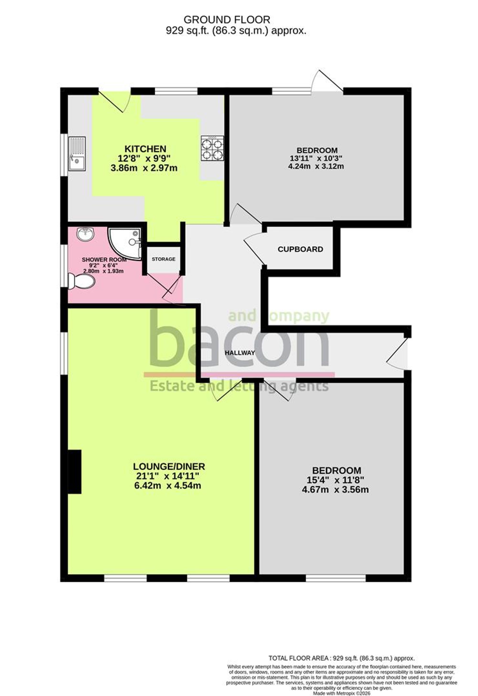 Floor Plan | Apartment | 54 Princess Avenue, Worthing, BN13 1AR | Sold - Subject to Contract