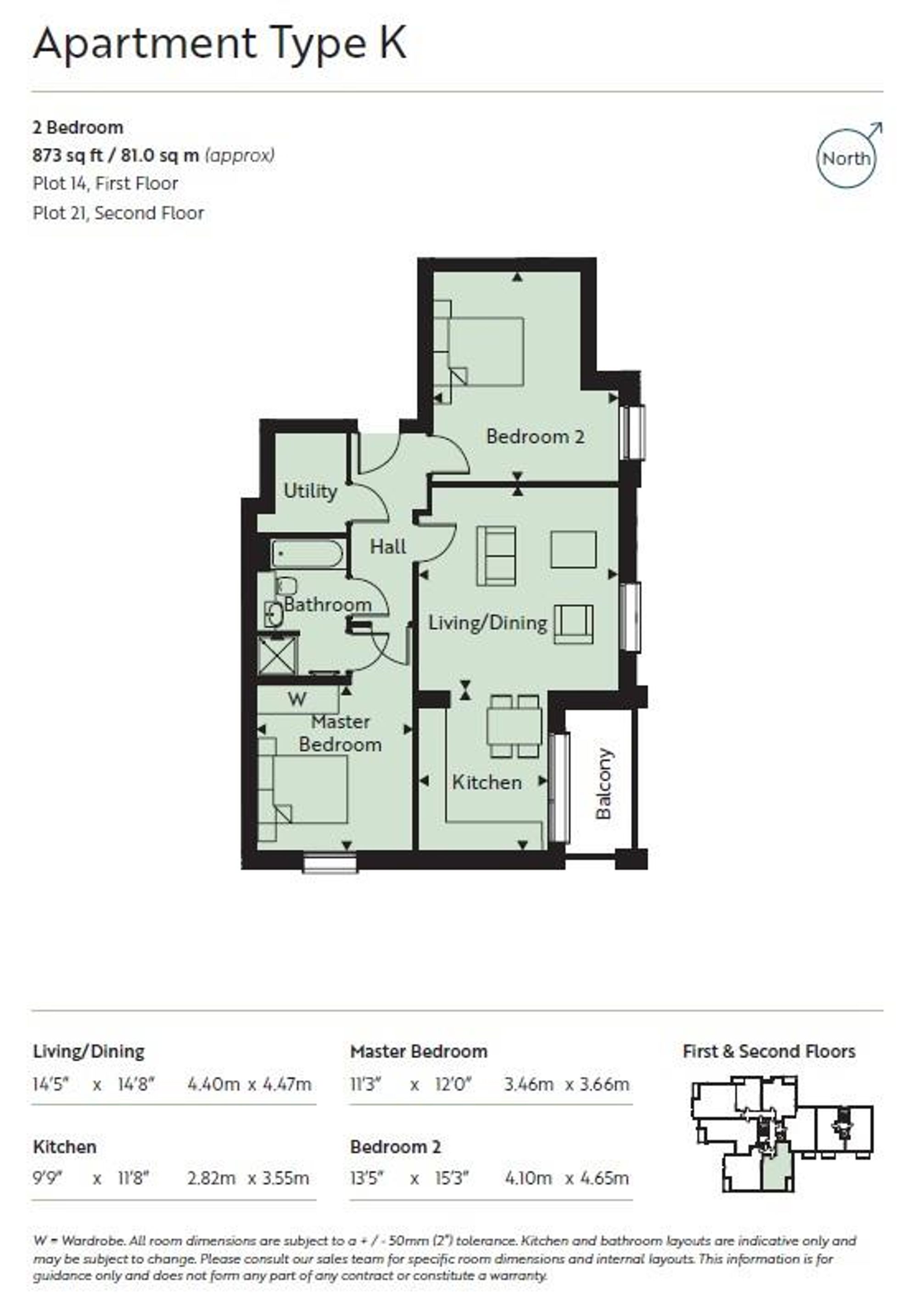 Floor Plan | Flat | Flat 21, Lindfield Place, 18 Farncombe Road, Worthing, BN11 2FQ | For Sale