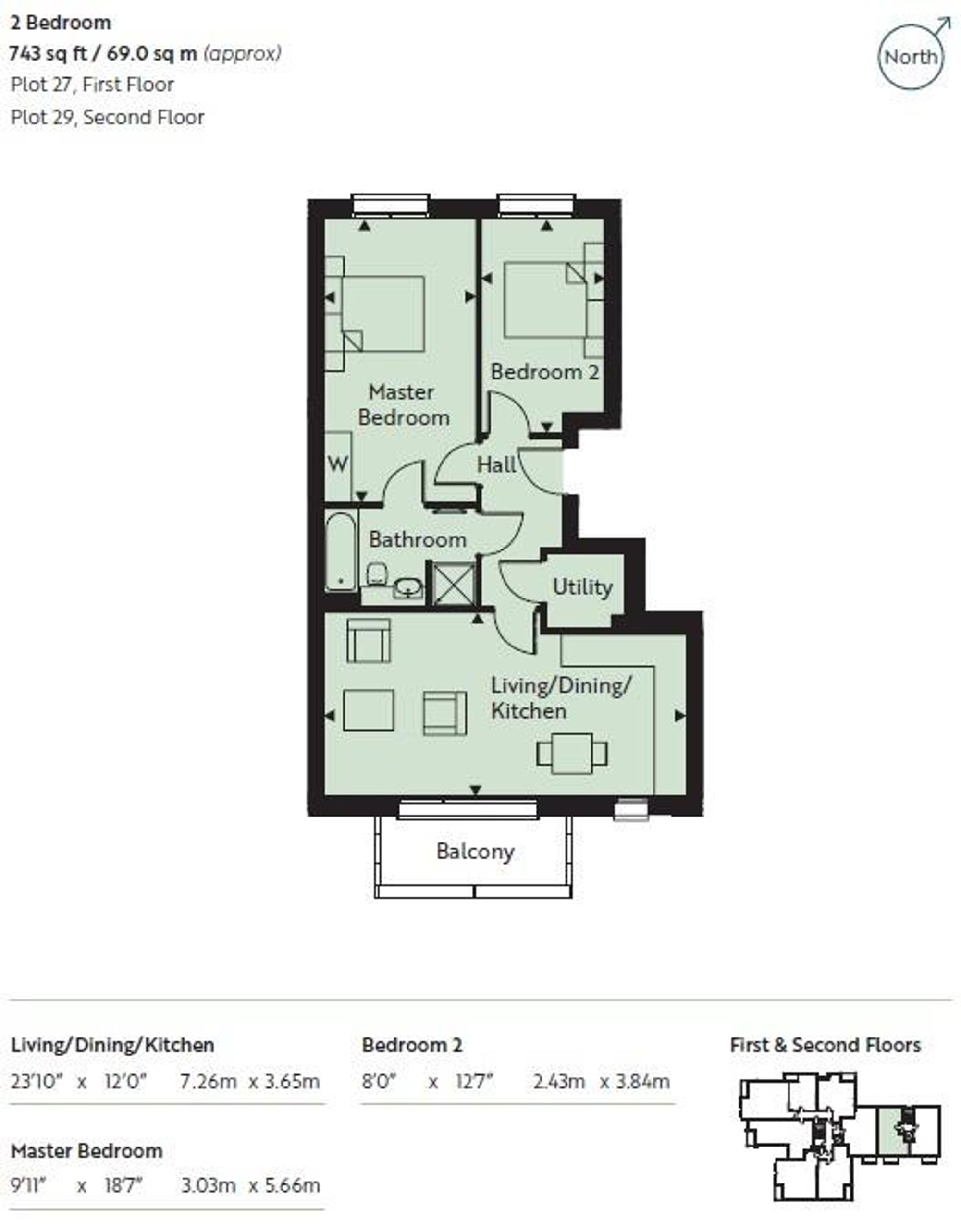 Floor Plan | Flat | Flat 29, Lindfield Place, Worthing, BN11 2FQ | For Sale
