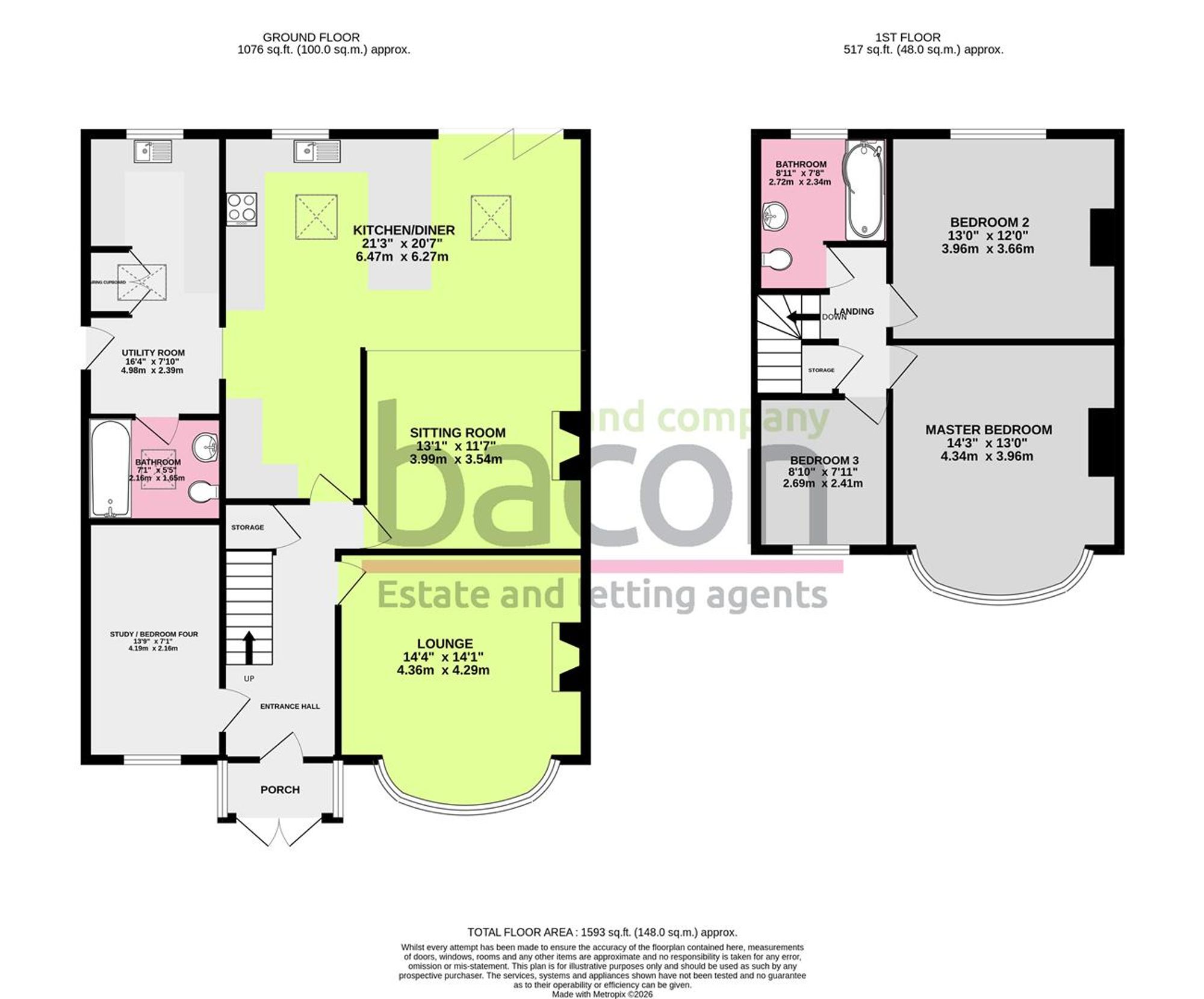 Floor Plan | House | 1 Beaumont Road, Worthing, BN14 8HF | Sold - Subject to Contract