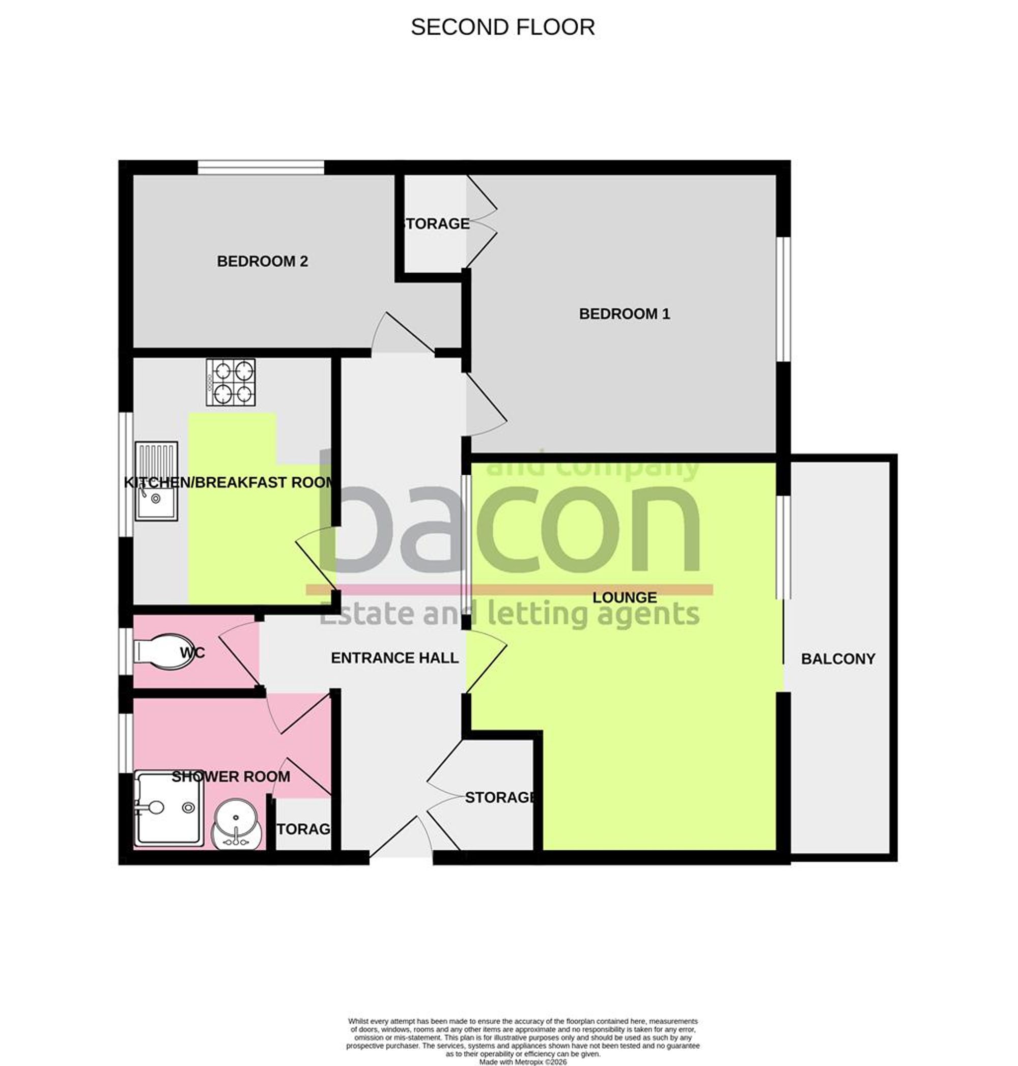 Floor Plan | Apartment | Flat 9, Walberton Court Latimer Road, Worthing, BN11 5ER | For Sale