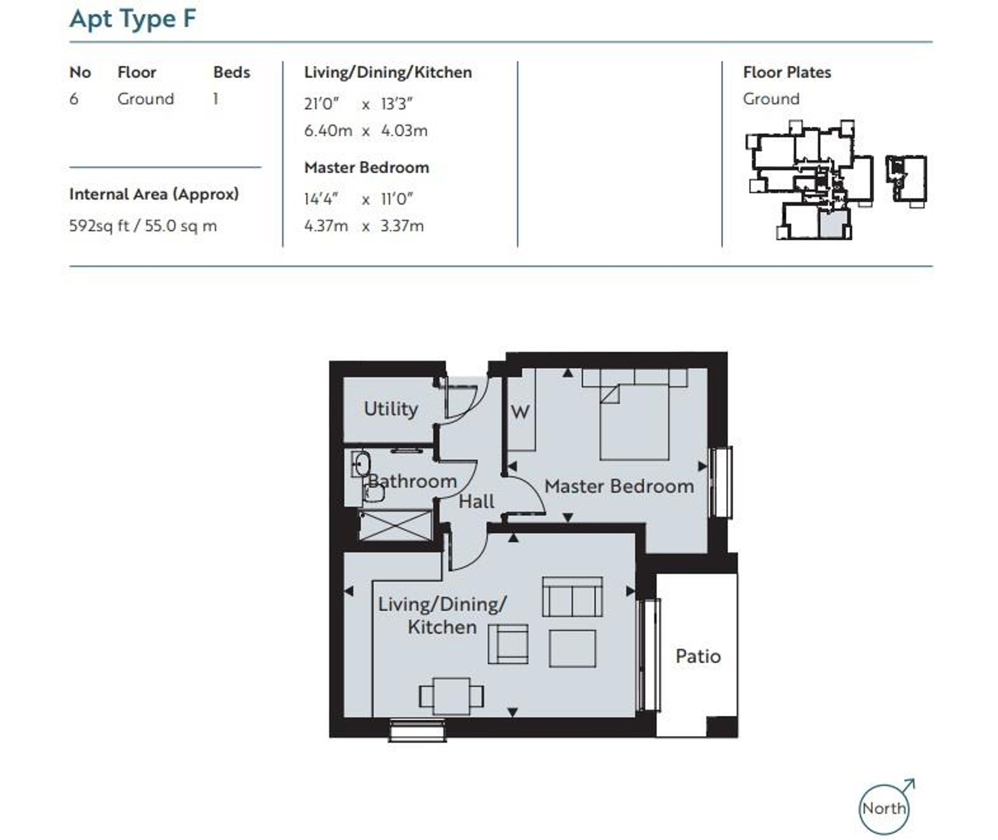 Floor Plan | Other | Flat 6, Lindfield Place, 18 Farncombe Road, Worthing, BN11 2FQ | Sold - Subject to Contract