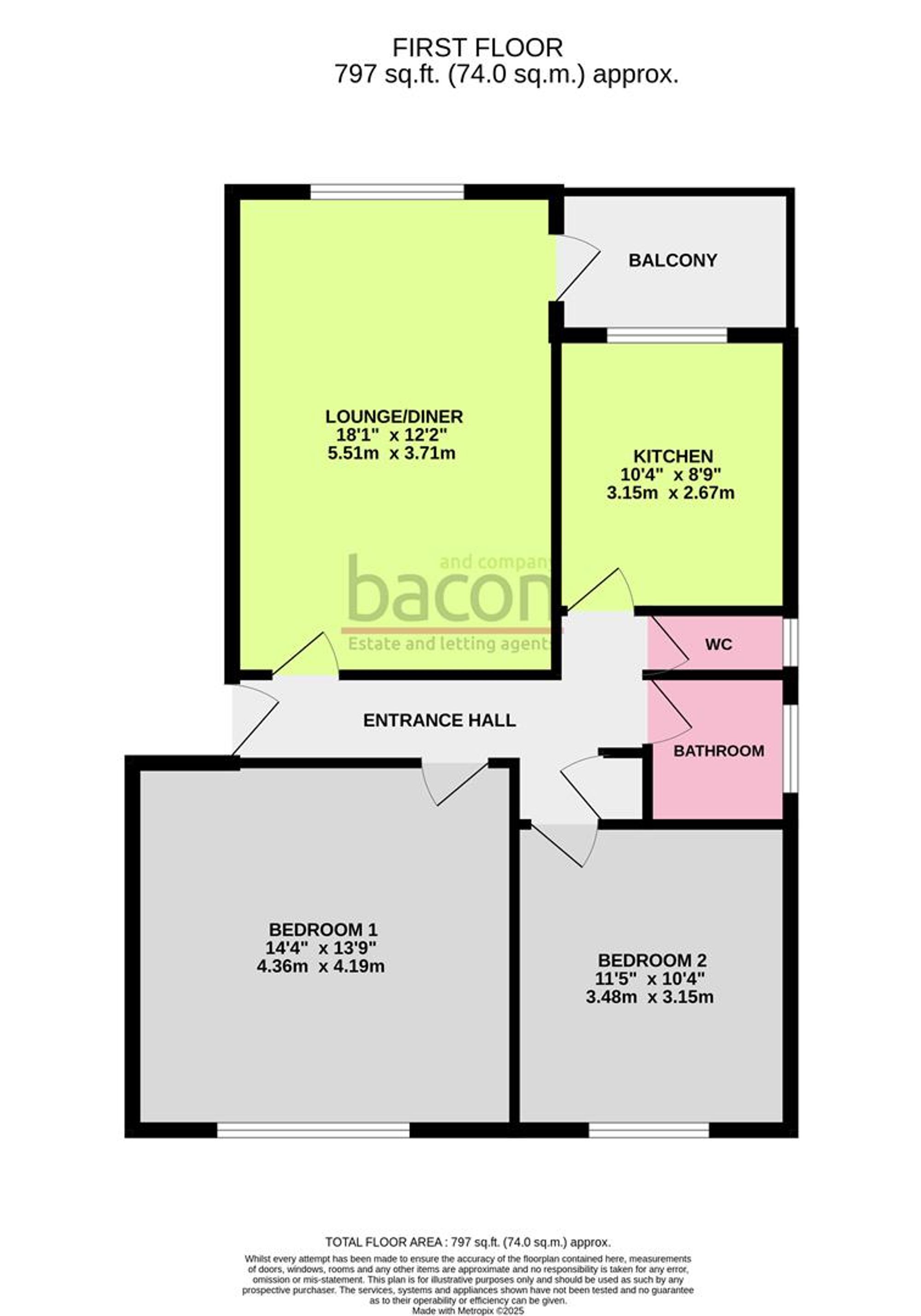 Floor Plan | Flat | 3 Lamorna Grove, Worthing, BN14 9BJ | For Sale