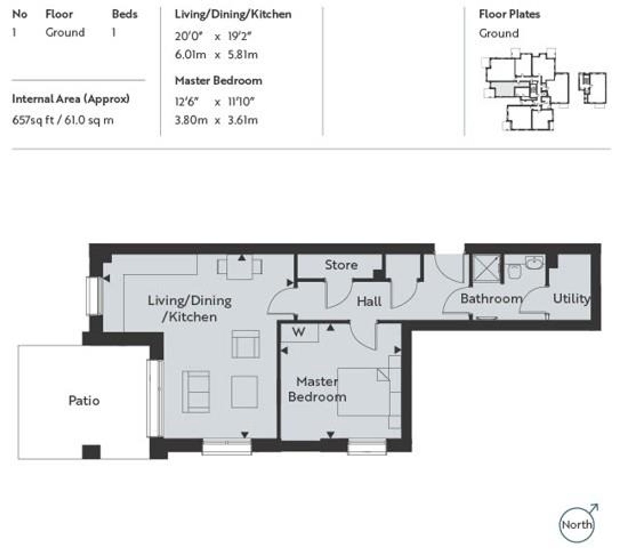 Floor Plan | Flat | Flat 32 Lindfield Place, Worthing, BN11 2FQ | Sold - Subject to Contract
