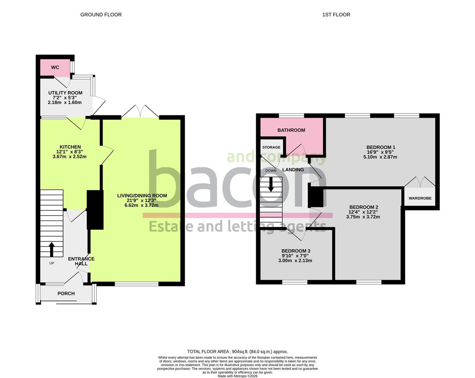Floor Plan | House | 55 Palmerston Avenue, Goring-by-Sea, Worthing, BN12 4RN | Sold - Subject to Contract