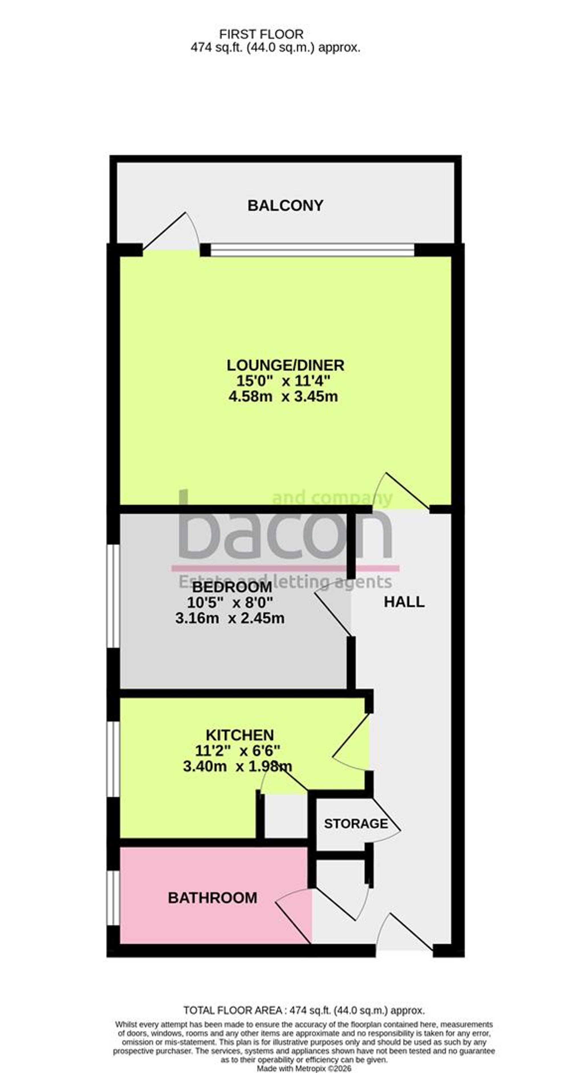 Floor Plan | Apartment | 6 Becket Court Rectory Road, Worthing, BN14 7PQ | Sold - Subject to Contract