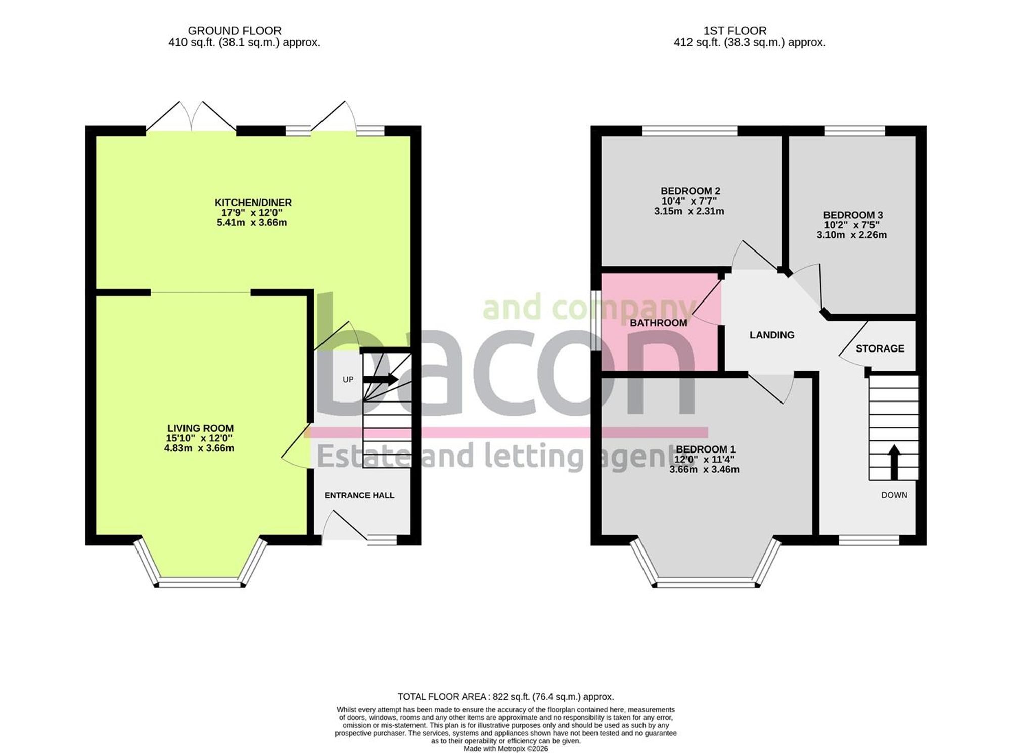 Floor Plan | House | 194 Ringmer Road, Worthing, BN13 1EB | For Sale