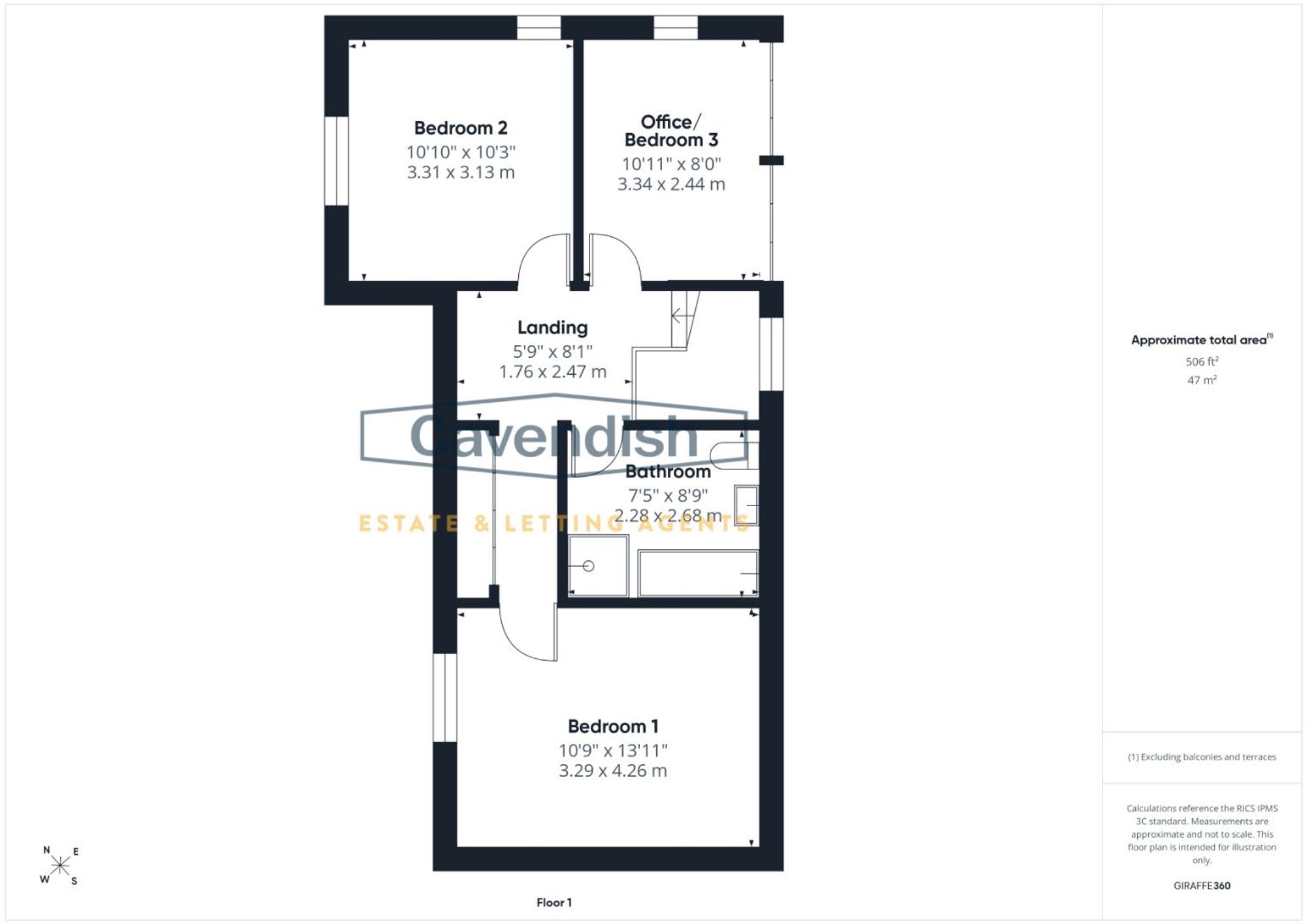 Floor plan — Bryn Saith Marchog, Corwen, LL21
