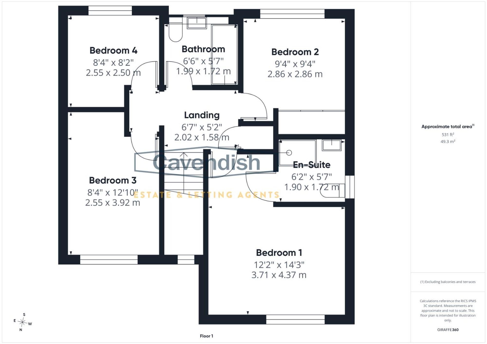 Floor plan — Lupin Drive, Huntington, CH3