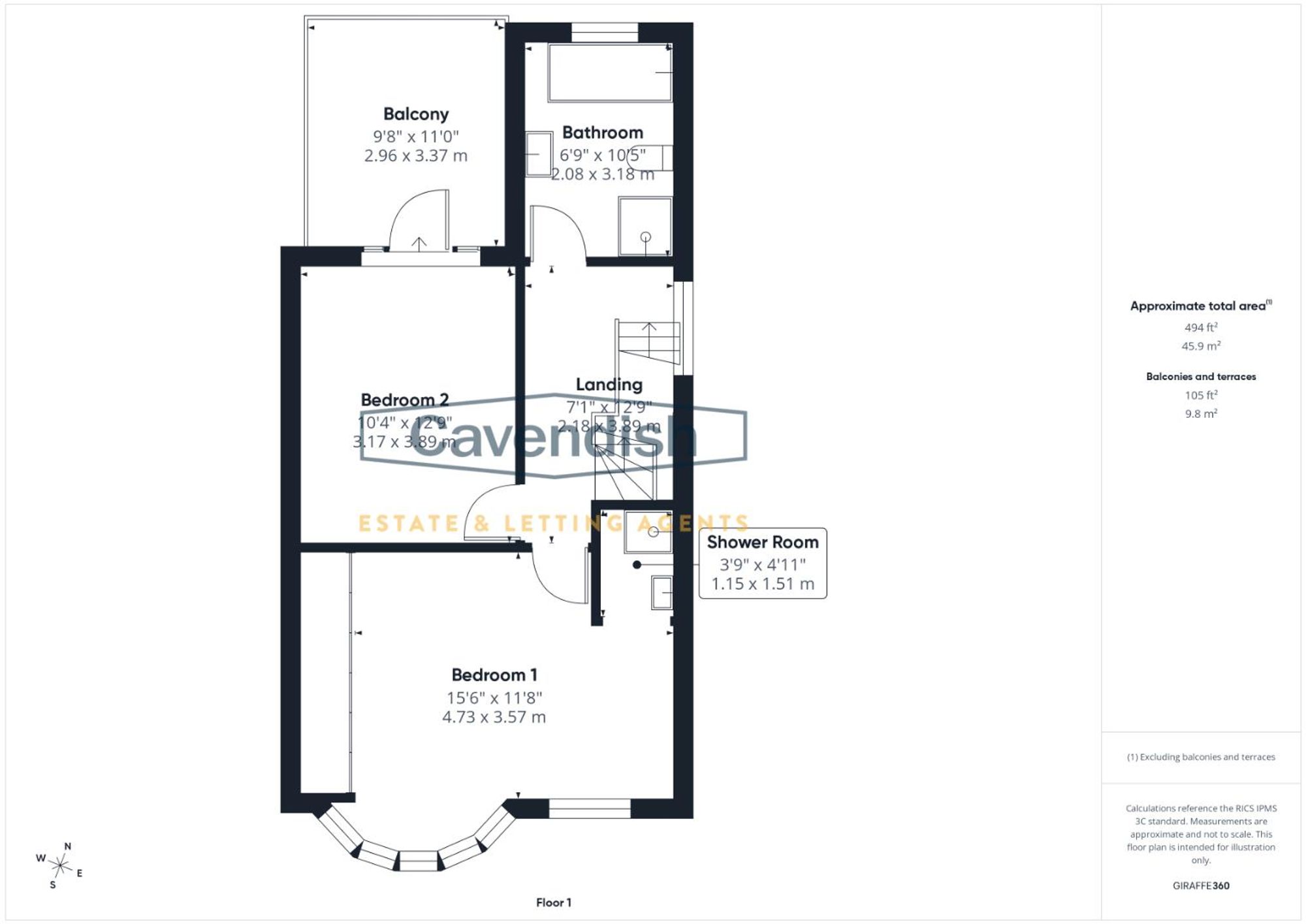 Floor plan — Totland Grove, Chester, CH2