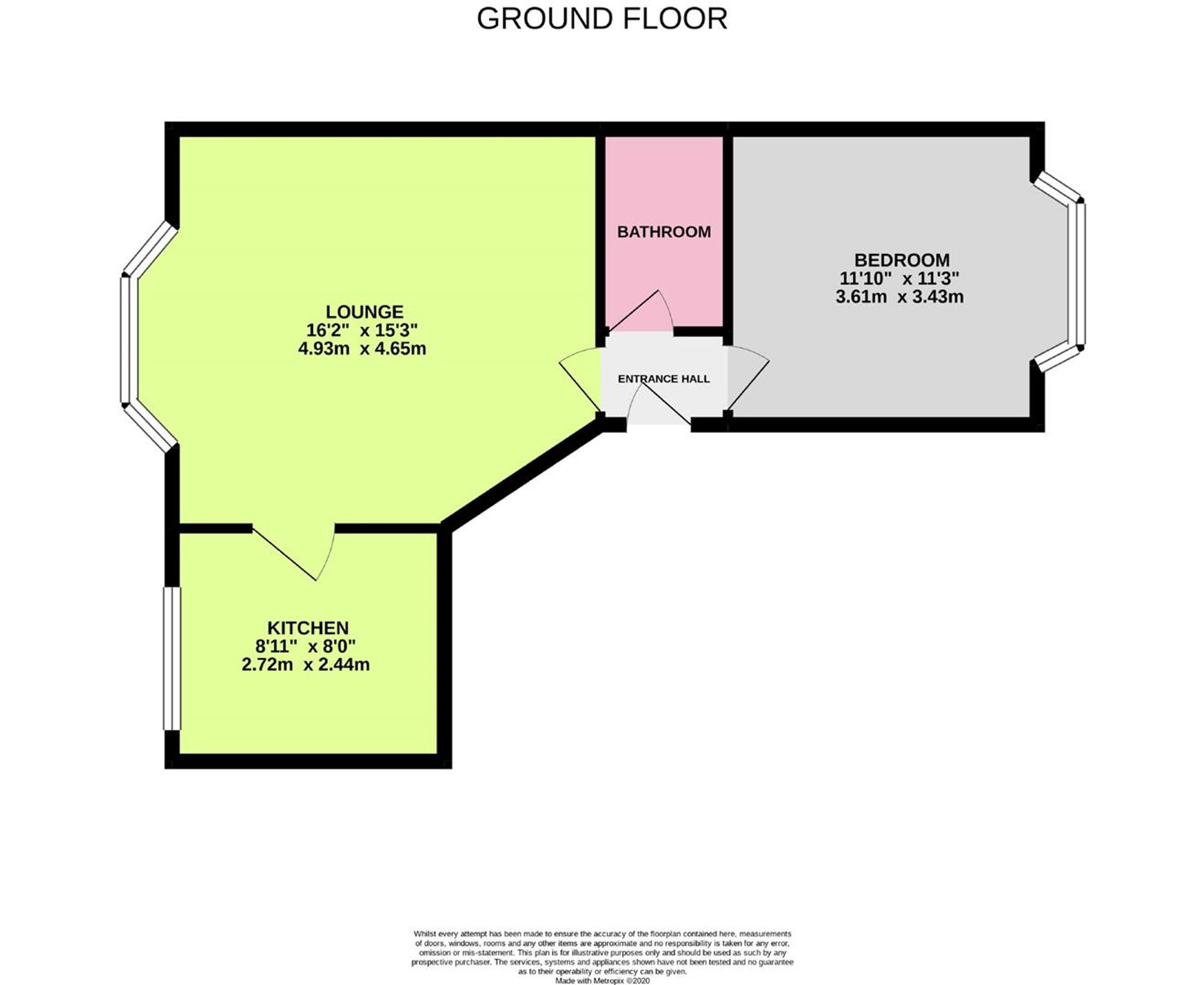 Floor Plan | Flat | Flat 4, 11 Oxford Road, Worthing, BN11 1XG | For Sale