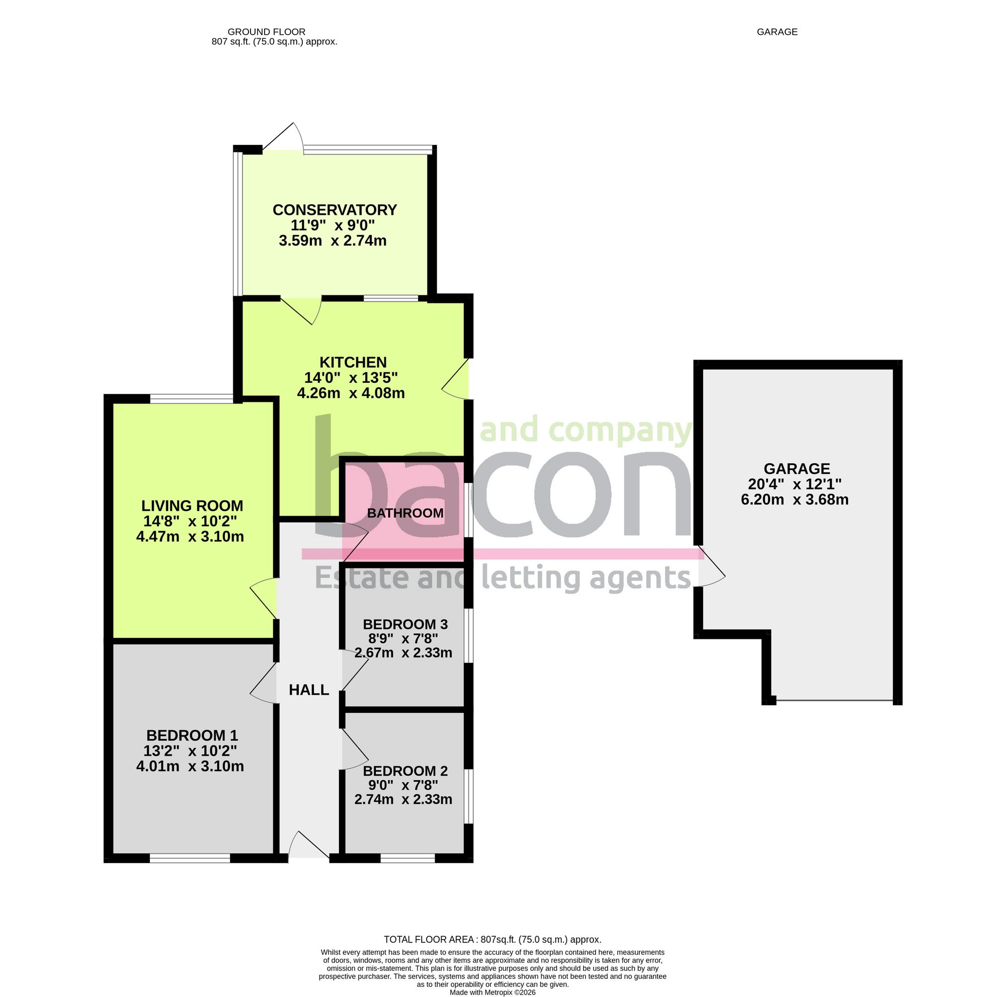 Floor Plan | Bungalow | 31 Hurley Road, Worthing, BN13 2PA | Sold - Subject to Contract