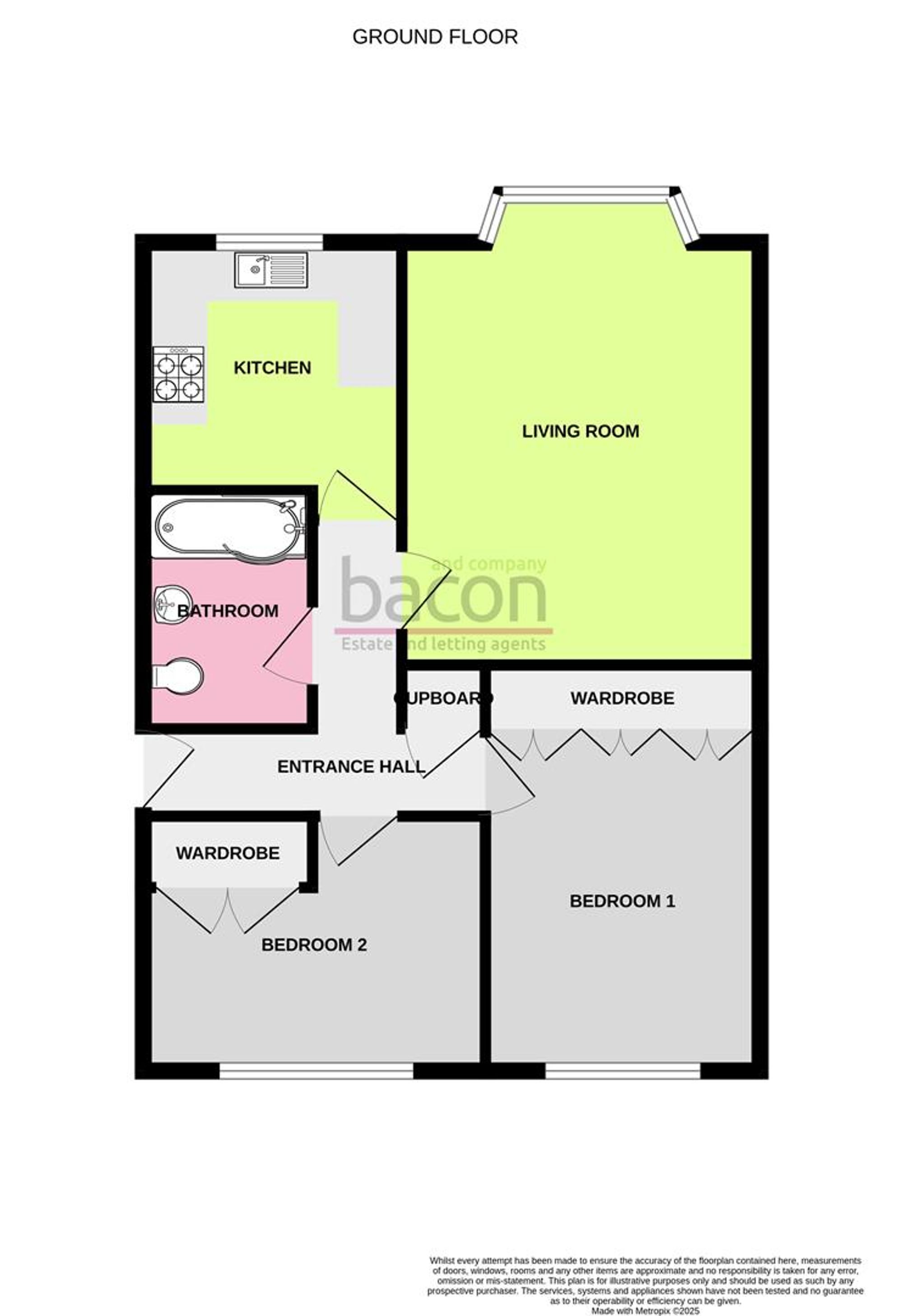 Floor Plan | Flat | 36 Greystone Avenue, Worthing, BN13 1LR | For Sale