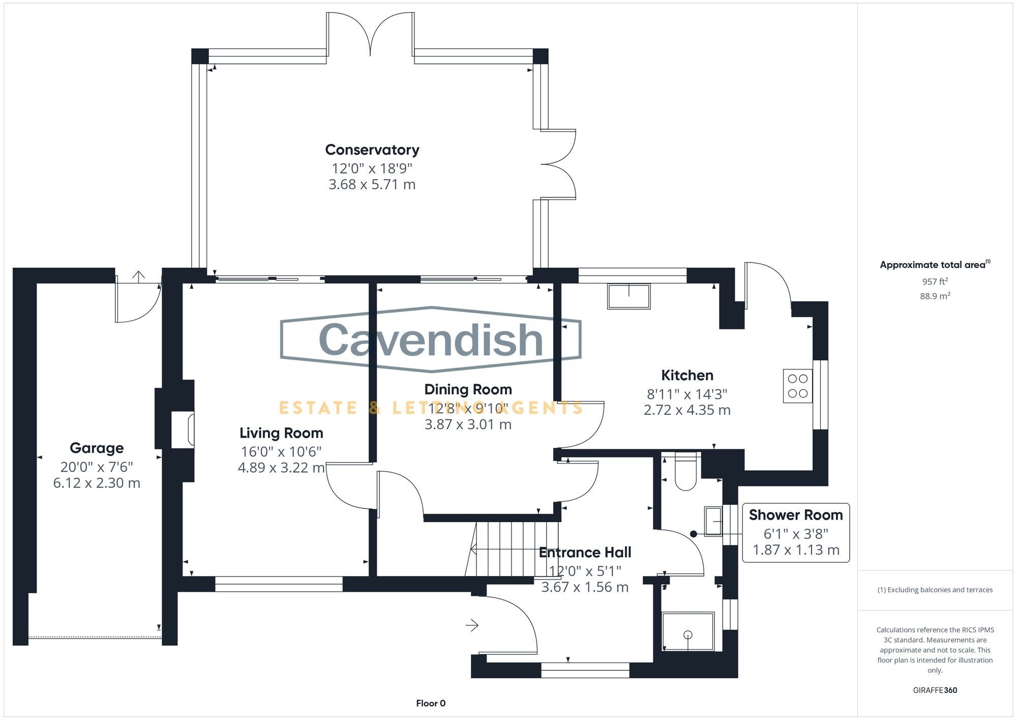 Floor plan — Rowcliffe Avenue, Westminster Park, Chester
