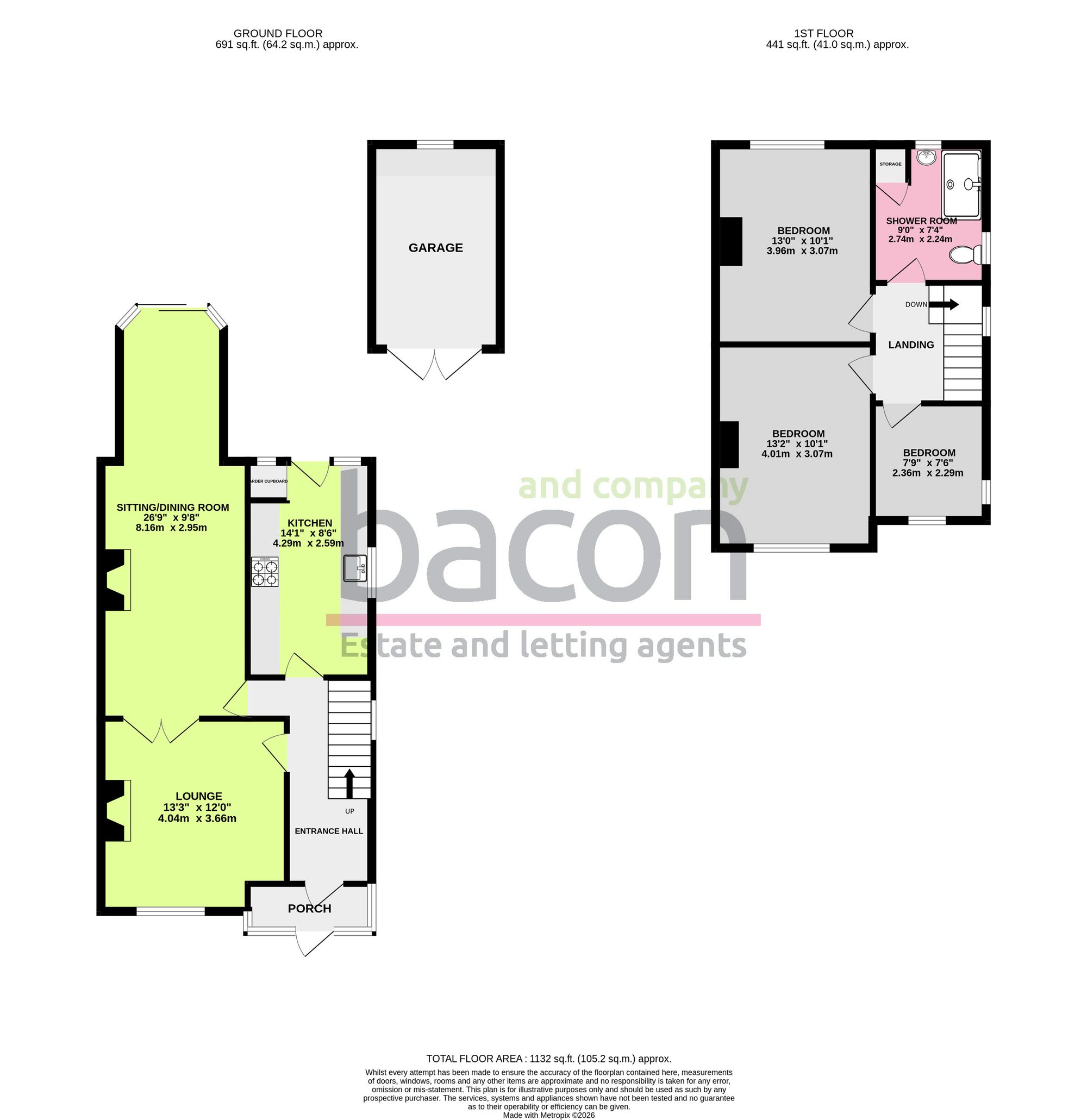 Floor Plan | House | 146 Littlehampton Road, Worthing, BN13 1QT | For Sale