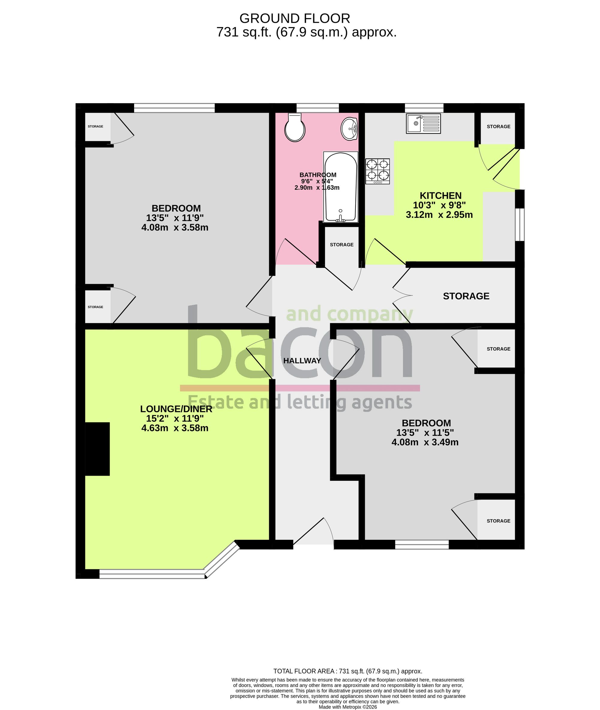 Floor Plan | Flat | 64 Shirley Drive, Worthing, BN14 9BB | Sold - Subject to Contract