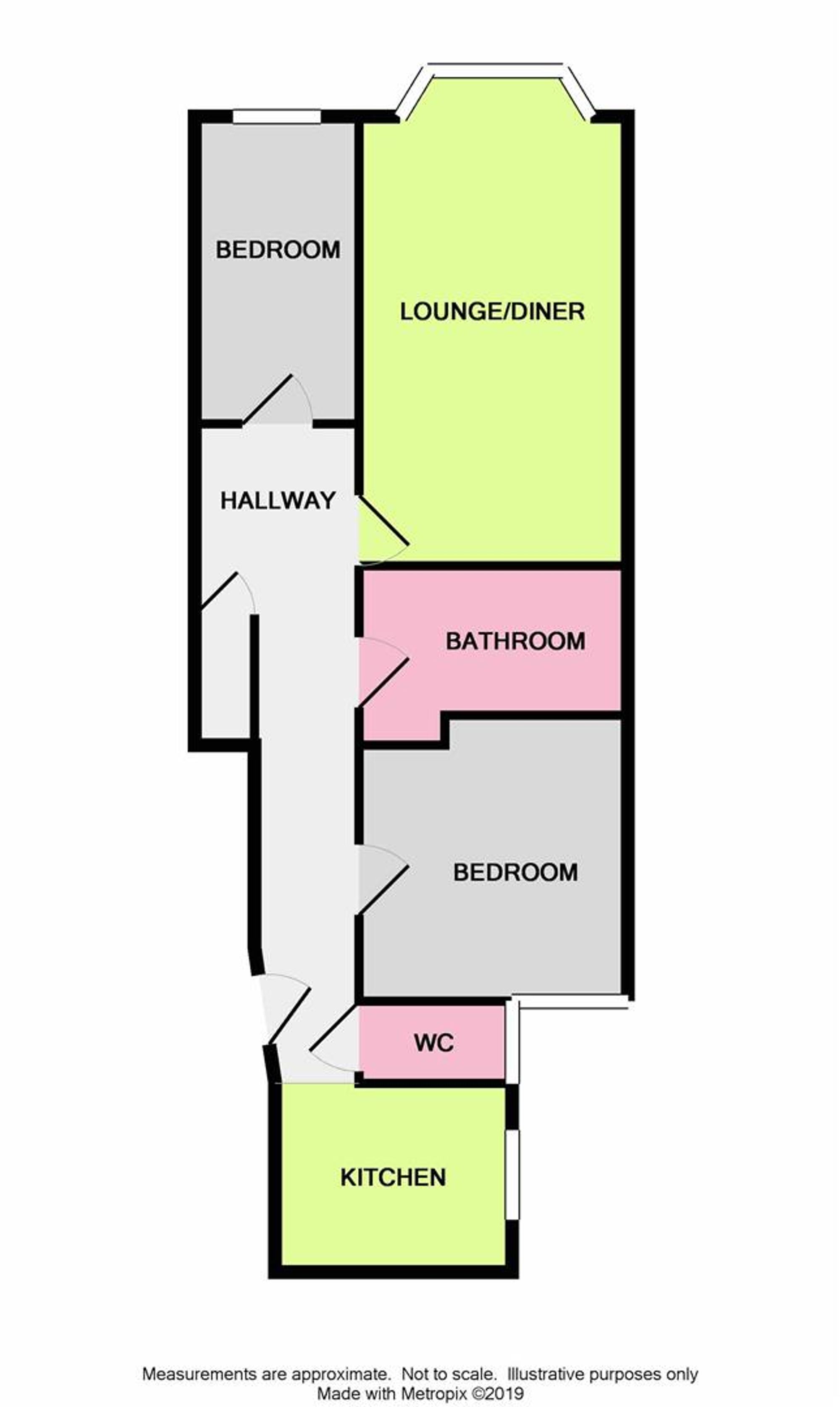 Floor Plan | Apartment | Flat 3, 125 Brighton Road, Worthing, BN11 2ES | To Let