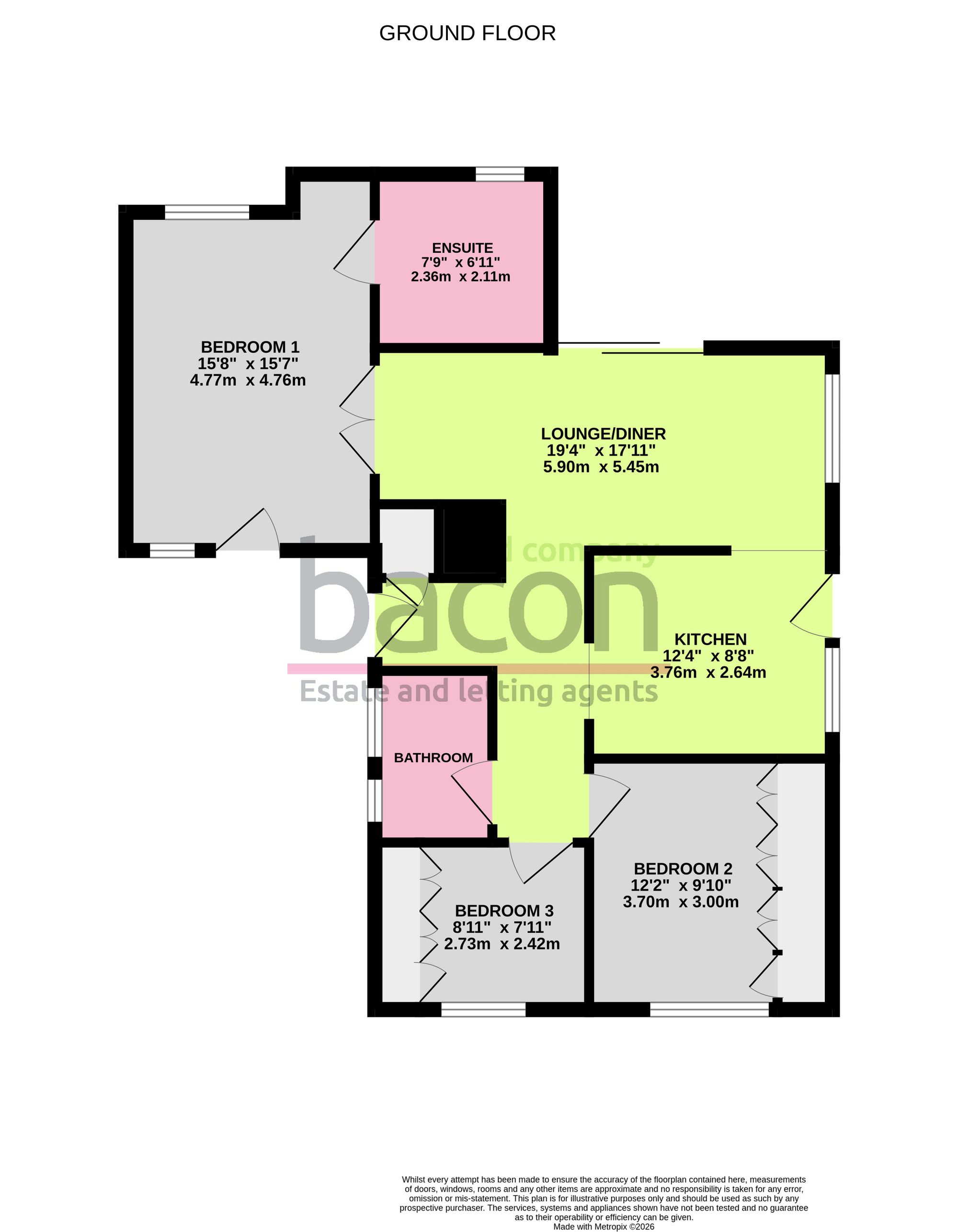 Floor Plan | Bungalow | 73 Adur Avenue, Worthing, BN13 3LL | For Sale
