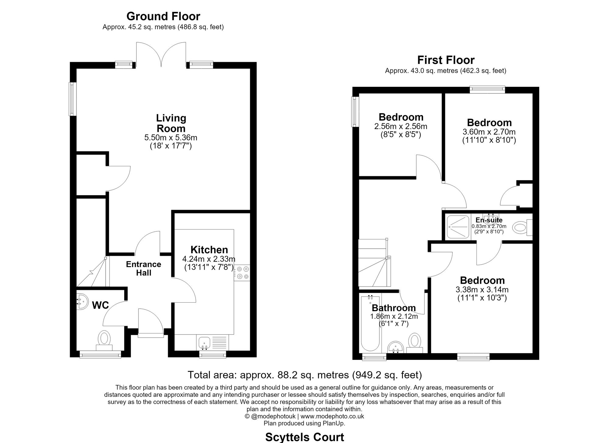 3 Bedroom House For Sale - Vicarage Close, Shillington, SG5 Floor Plan