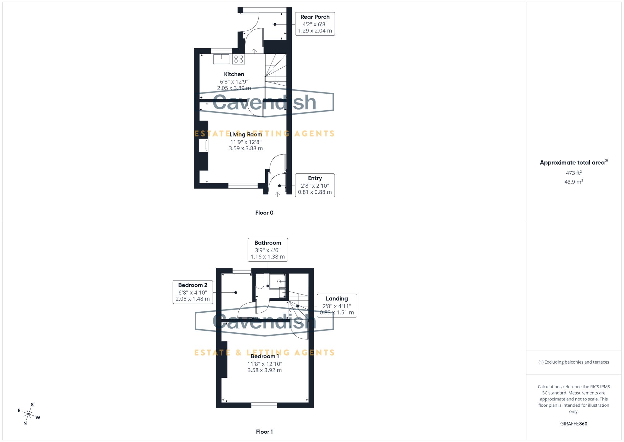 Floor plan — Frondeg Terrace, Corwen, LL21