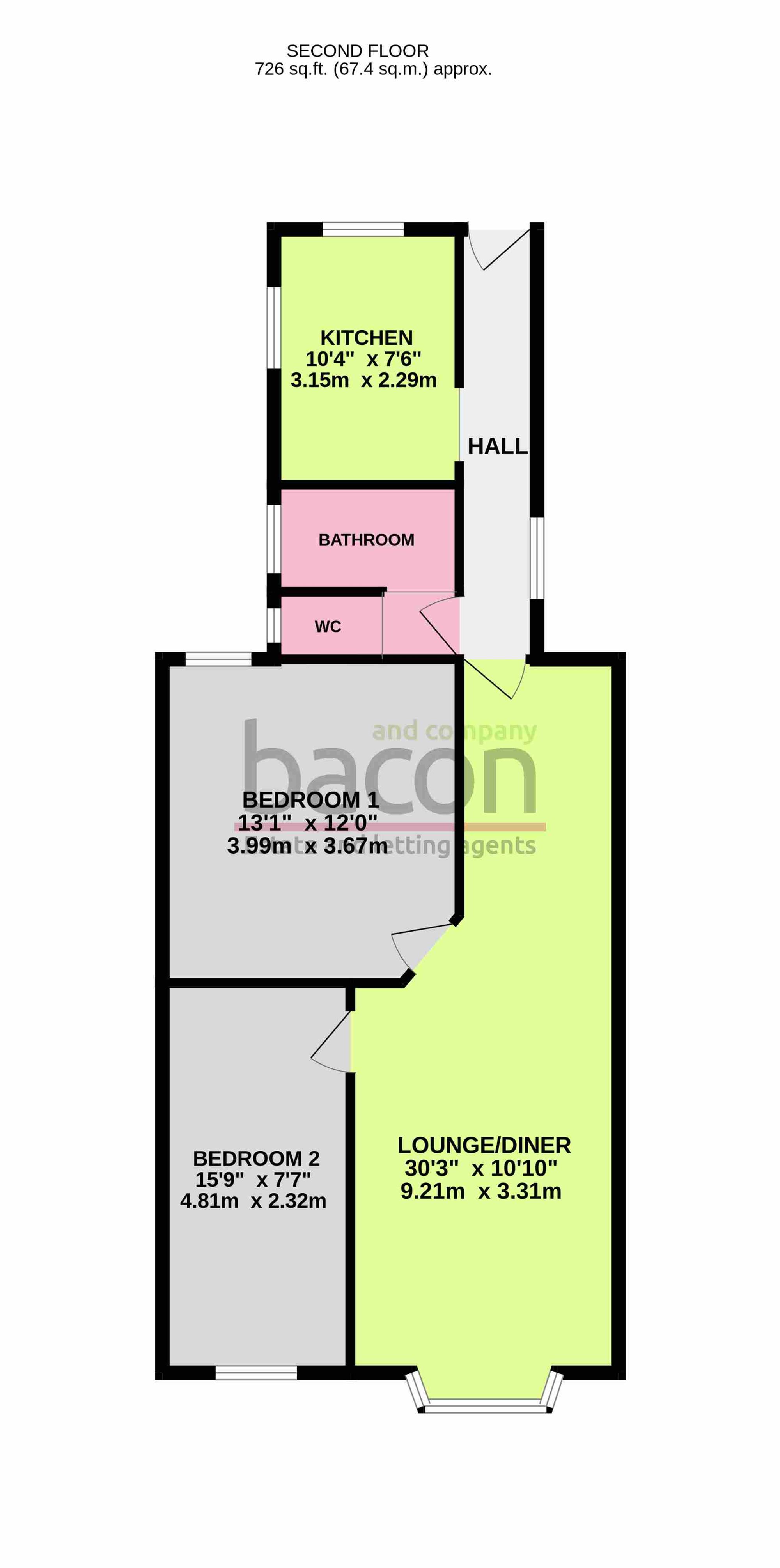 Floor Plan | Flat | 1 Lincoln Court, 117 South Street, Lancing, BN15 8AT | For Sale