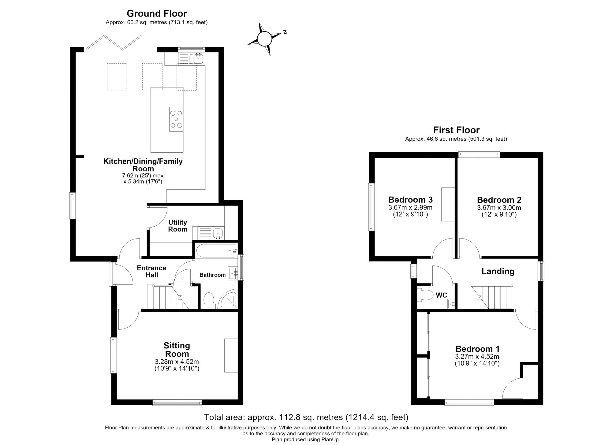 3 Bedroom House For Sale - Ashwell Common, Graveley, SG4 Floor Plan
