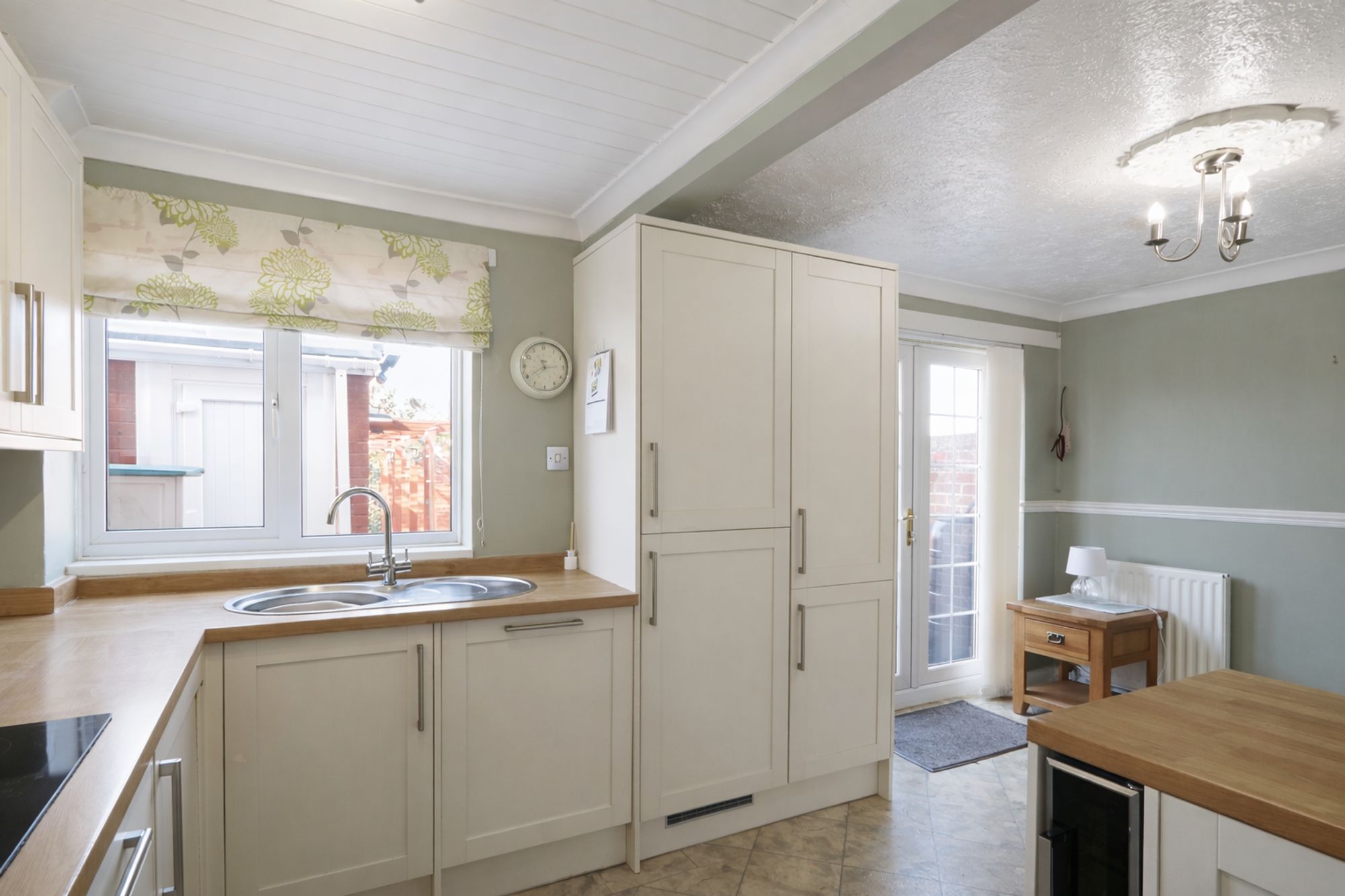 Bright modern kitchen with natural light