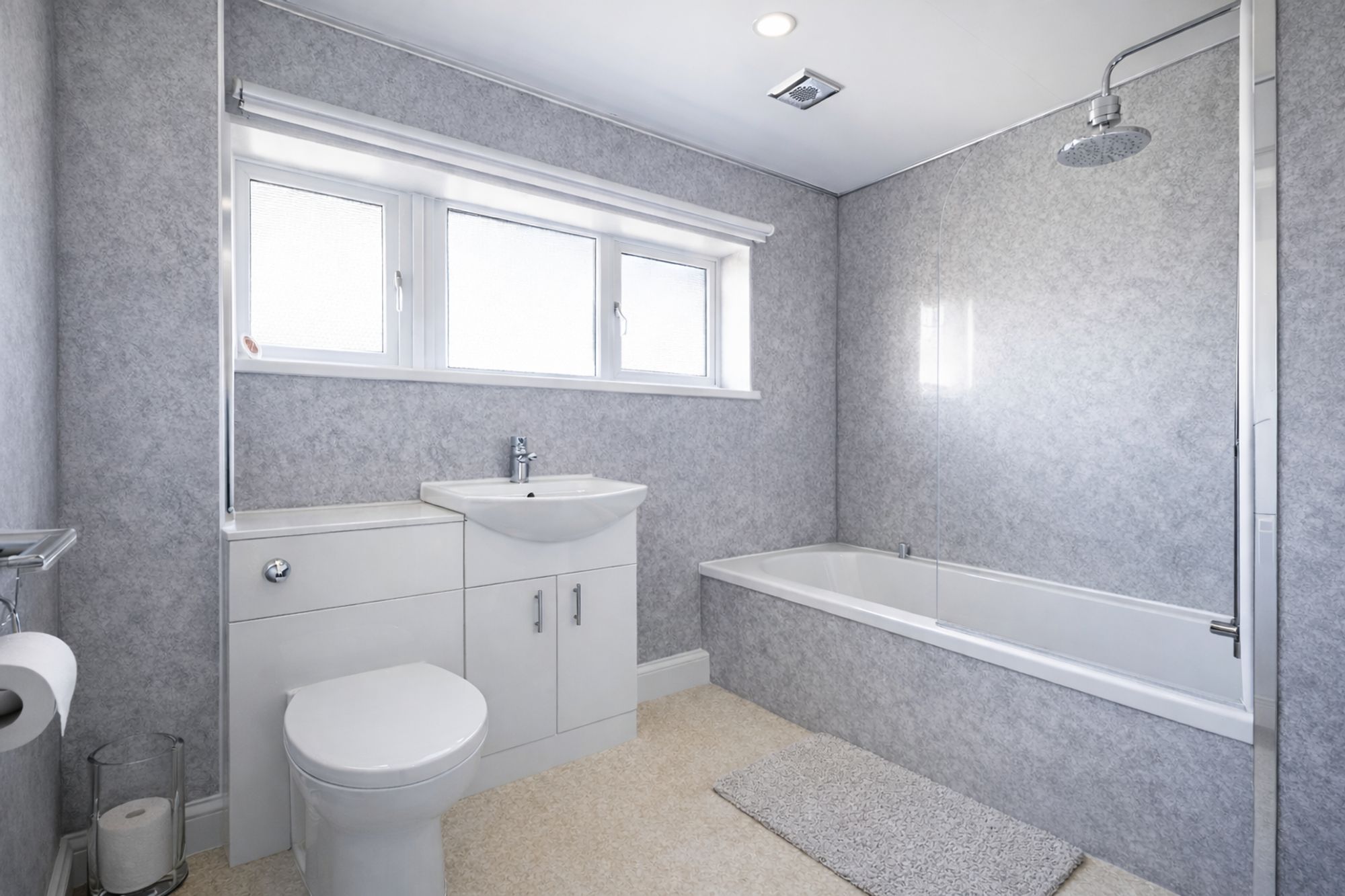 Modern bathroom with sleek fixtures