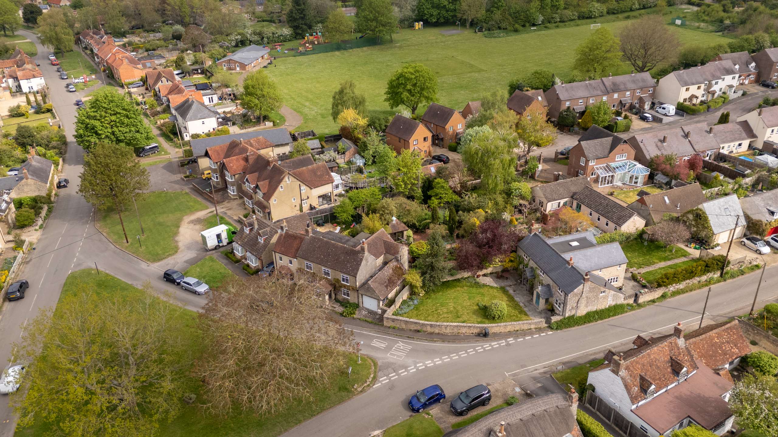 Village green setting