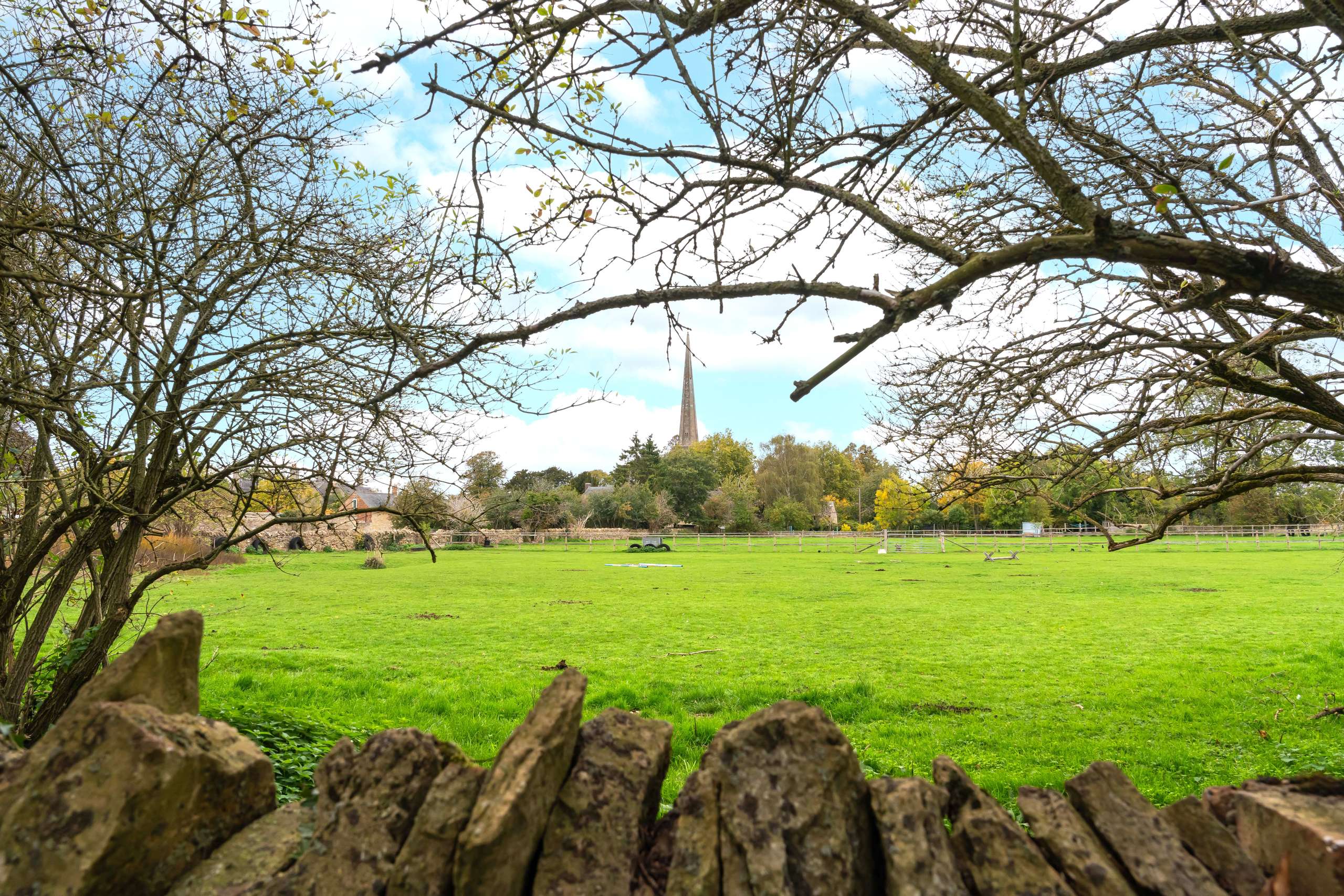View of St Mary's Church from paddock