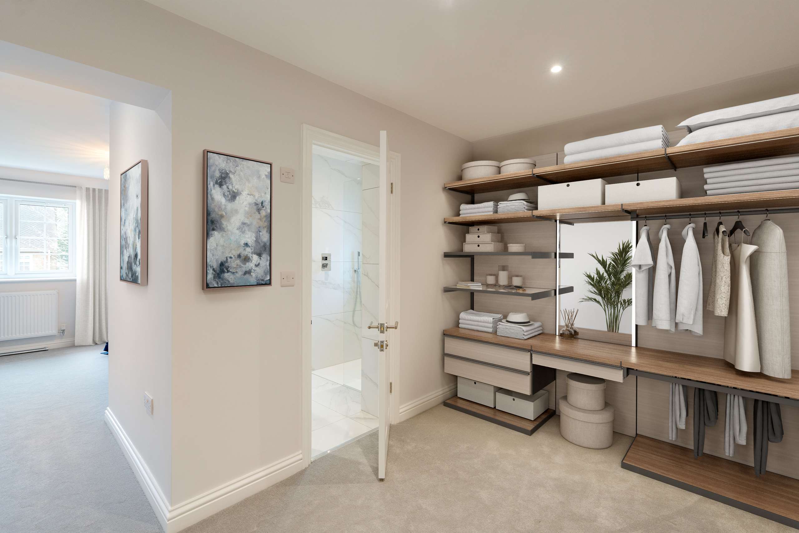 Adjoining Wardrobe Area